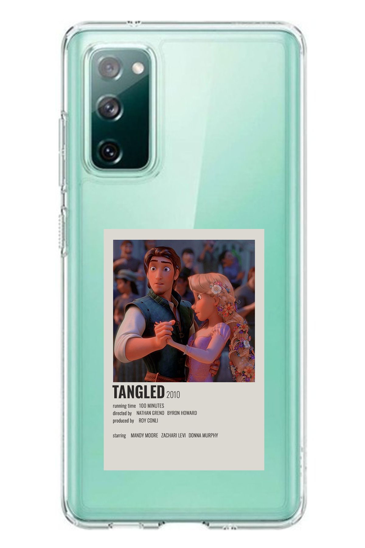 TechTree Samsung Galaxy S20 FE Uyumlu Rapunzel Tangled Tasarımlı Şeffaf Silikon Kılıf