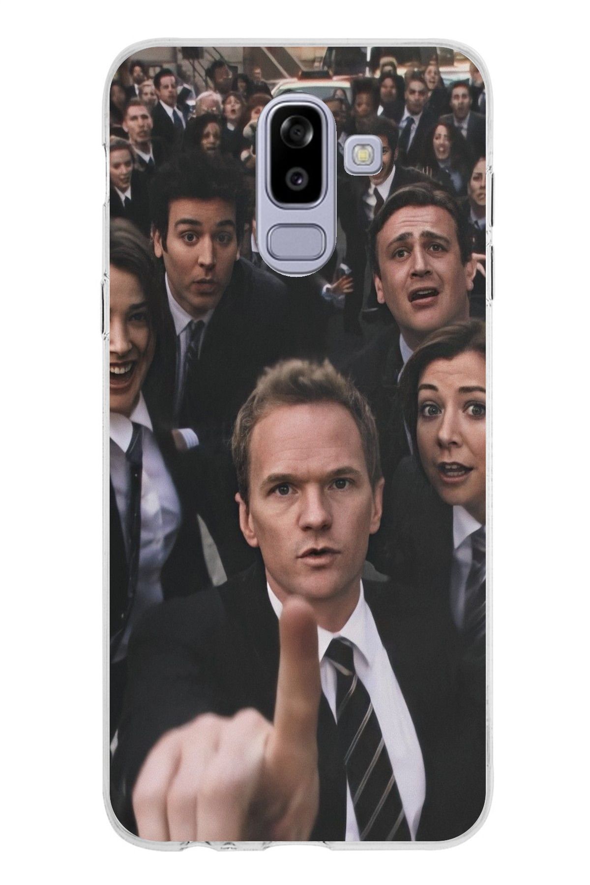 TechTree Samsung Galaxy J8 - A6 PLUS Uyumlu How i met your mother Selfie Tasarımlı Şeffaf Silikon Kılıf