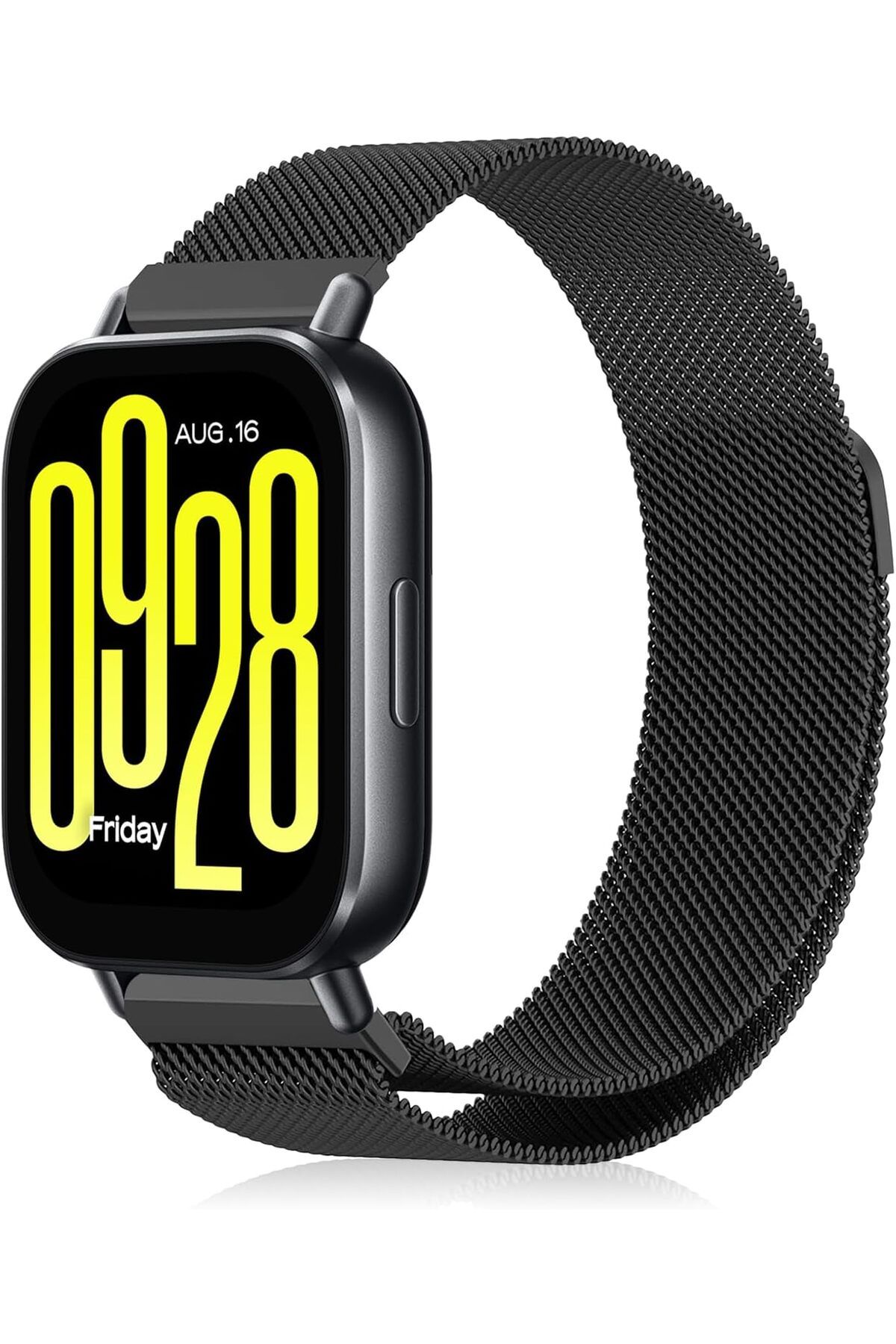 Novatis Redmi Watch 5 Active / Redmi Watch 5 Lite Uyumlu Metal Hasır Örgü Paslanmaz Mıknatıslı Kordon