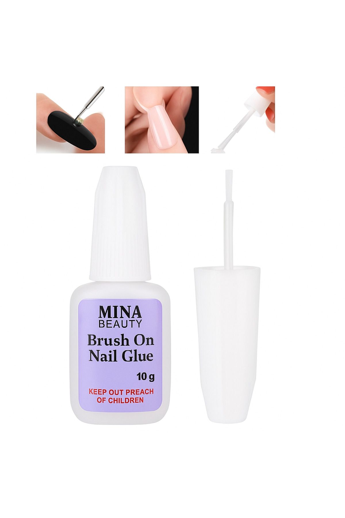 MİNA BEAUTY Fırçalı Takma Tırnak Yapıştırıcısı 10 gr