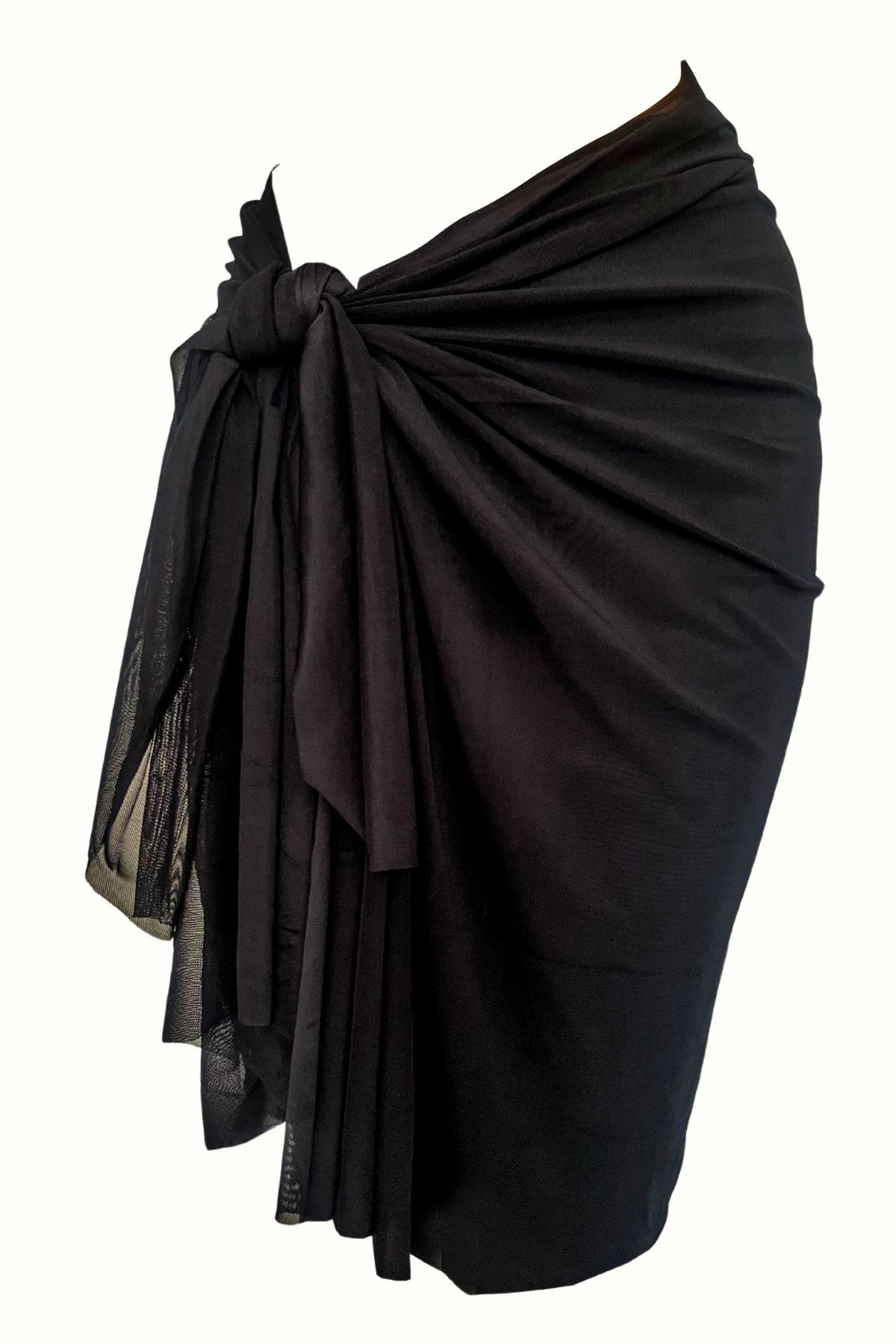 Kayz Tekstil siYAH İç Göstermeyen Tül Büyük Boy Pareo 95x145 cm