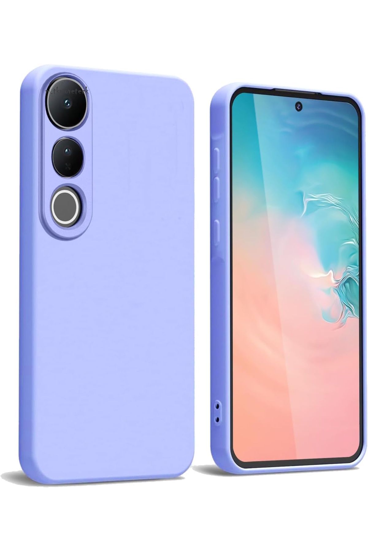 m.tk moveteck Vivo V50 Lite 4G Kılıf Lansman Kamera Korumalı içi Kadife Yumuşak Renkli Silikon Mat Hisli Süet Kapa
