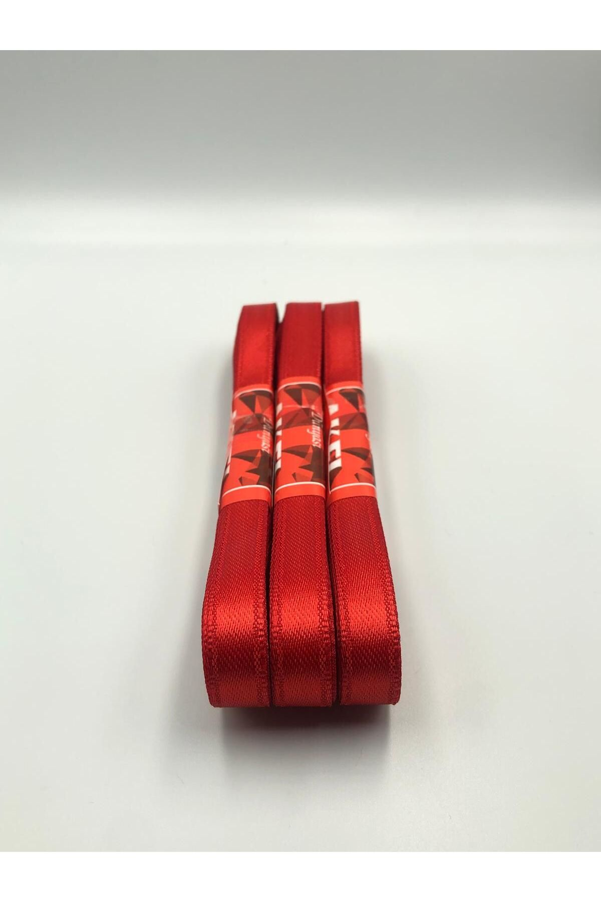 DUCK HOBY 10 Metre Kırmızı Saten Kurdele 1 Cm, Bohça Çeyiz Özel Gün Hediye Süsleme Kurdele