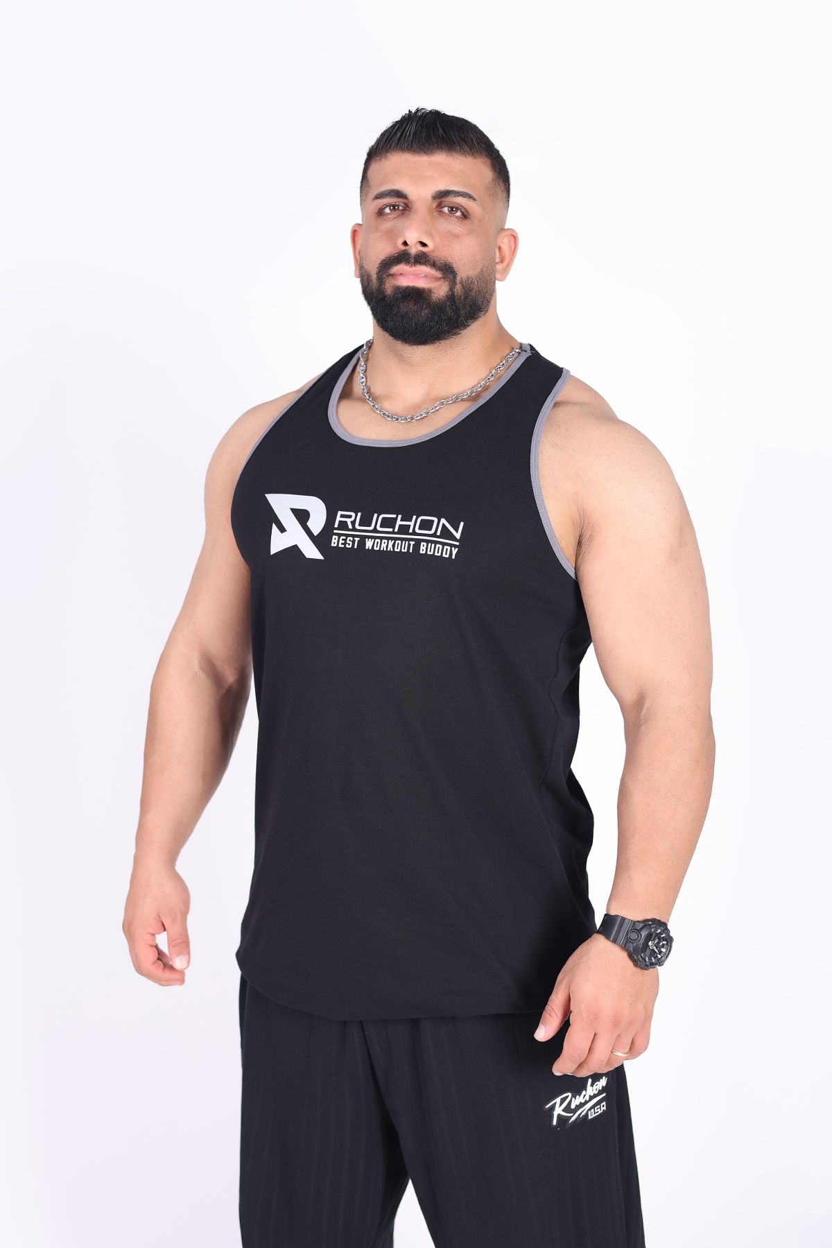 RUCHON NUTRITION Erkek Askılı Spor Atlet | Best Workout Buddy Tanktop - RUCHON Sports Antrenman Atleti