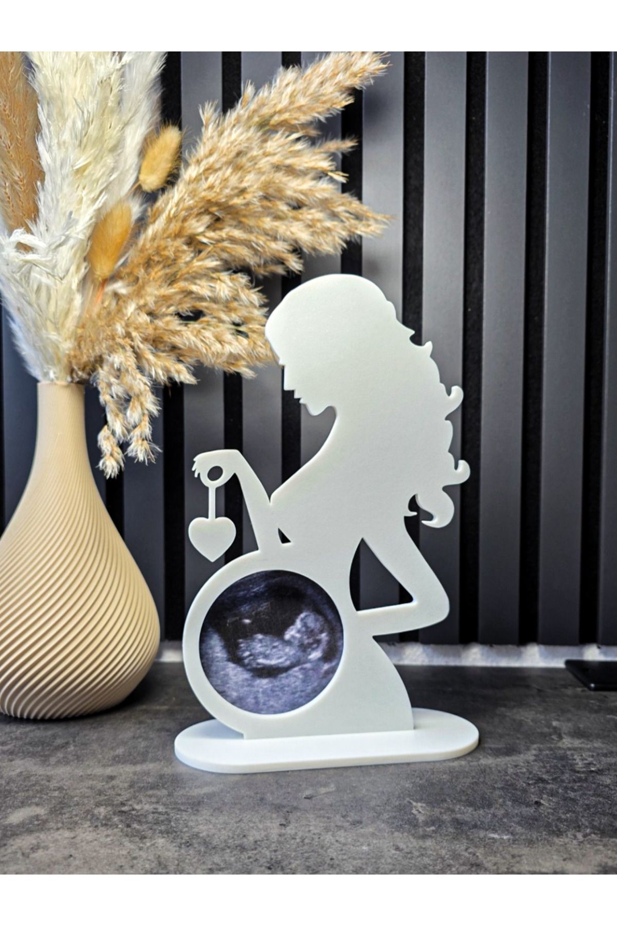 ESL Decor Anne Adaylarına Özel Ultrason Fotoğraflı Dekoratif Biblo – Anne ve Bebek Anı Çerçevesi