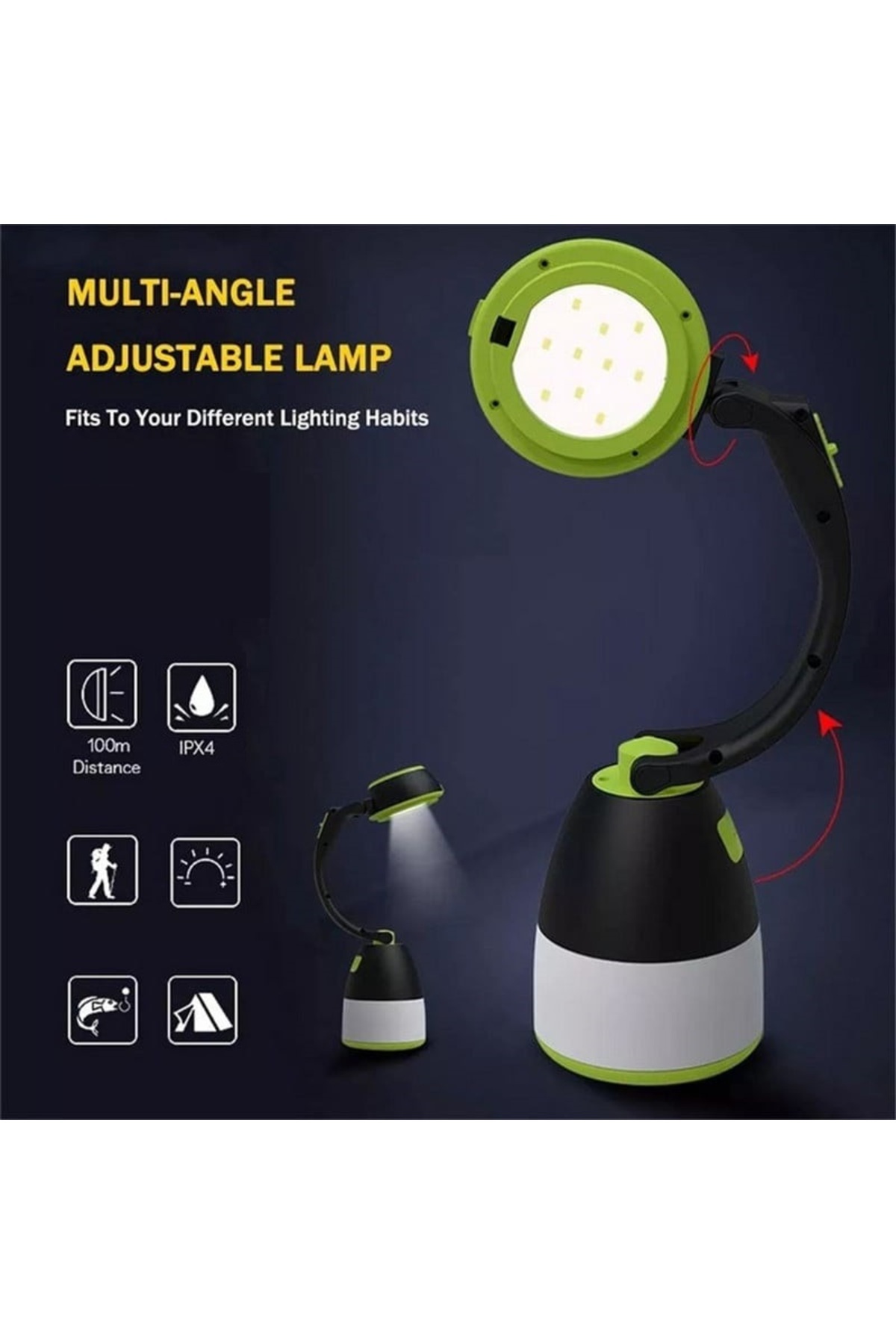 Q-link-Multifunctional 3-in-1 LED flashlight, torch, lantern and reading light, 80-120lm 4