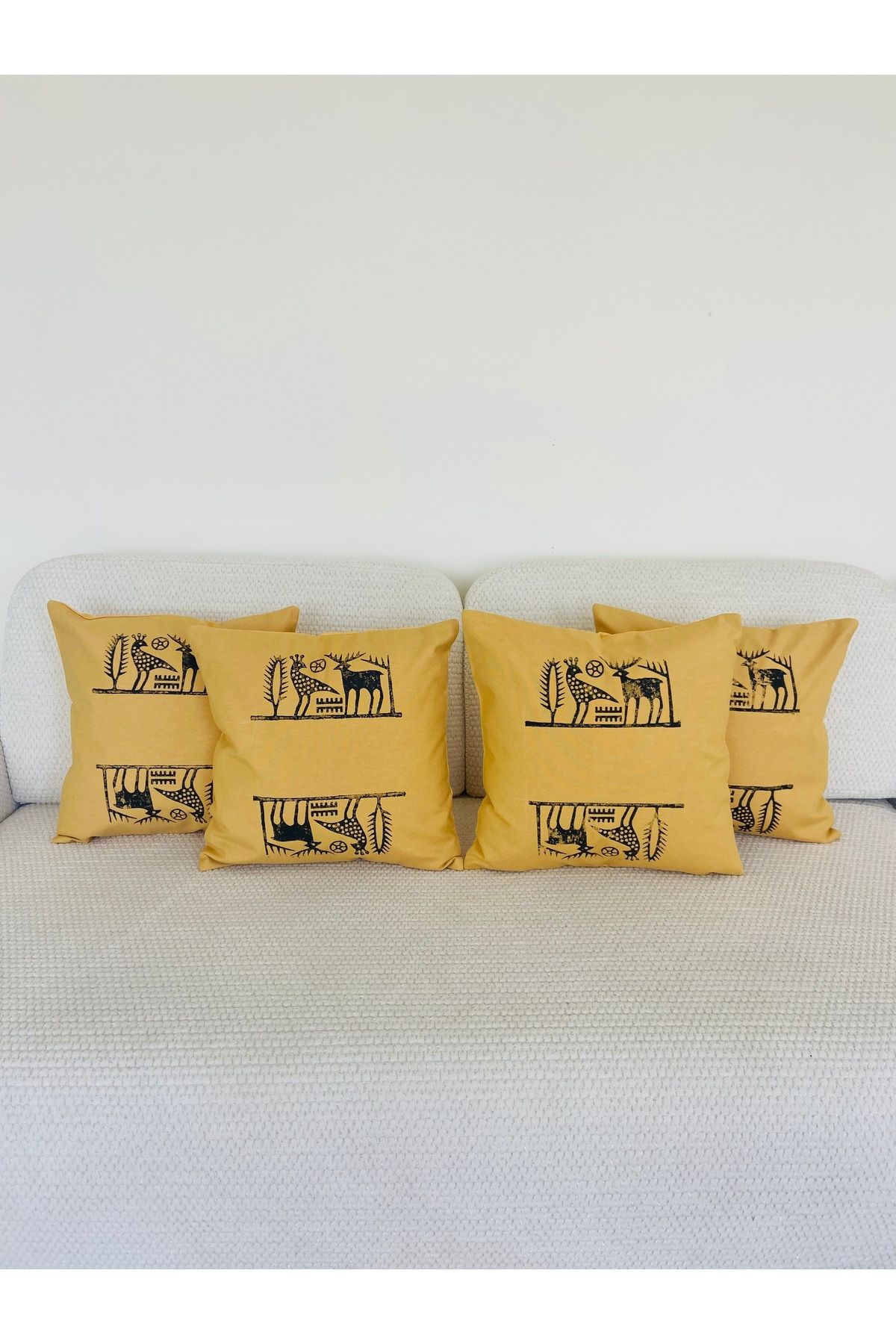 TheBohoHomeDecor Mitoloji - Organik Geyik Dekoratif Kırlent Kılıfı