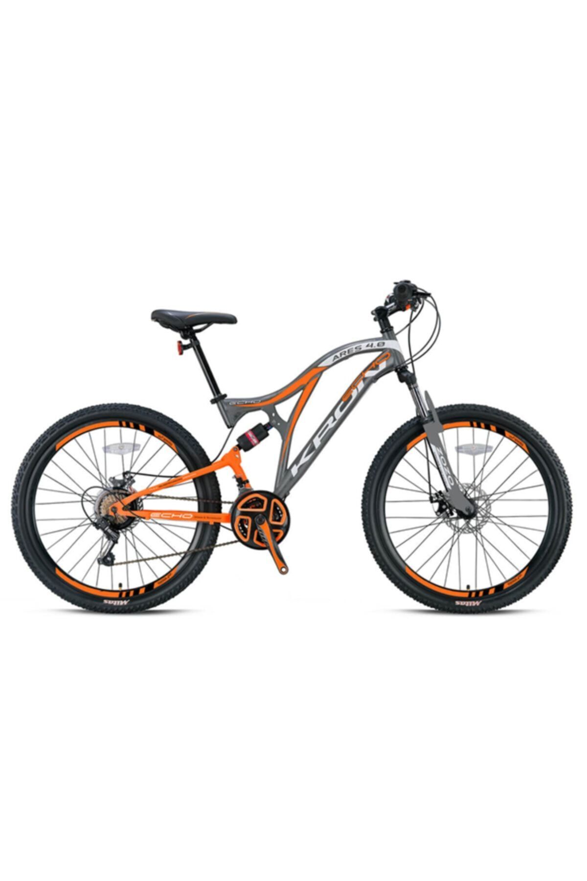 SerenityHaven Ares 4.0 - 26" Mtb - 16.5' - 21 Vites - Çift Amt - M.dısc - Mat Füme Neon Turuncu