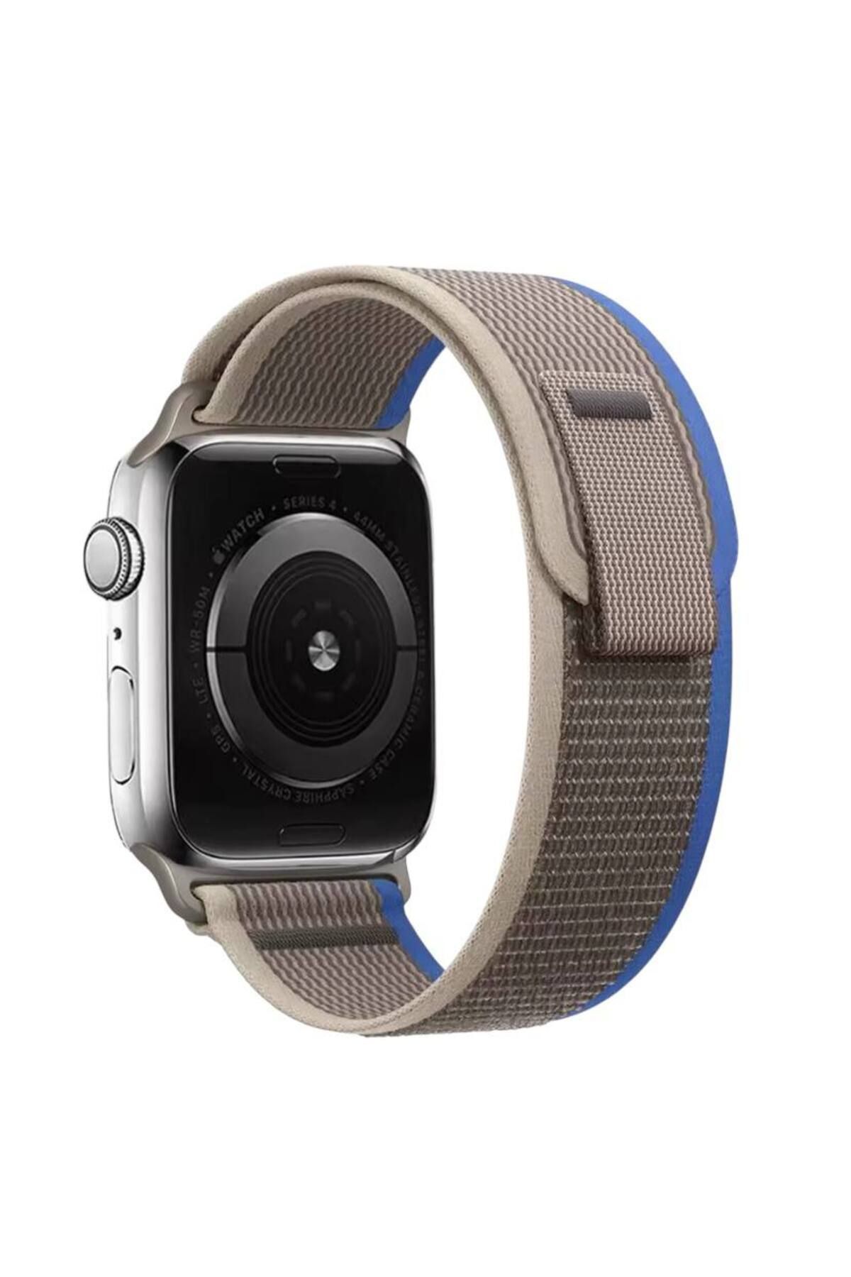 Bruntoo BR Apple Watch Series 10/9/8/7/6/5/4/SE/3/2/1 42mm-41mm-40mm-38mm İle Uyumlu Kayış Trail Hasır kordon