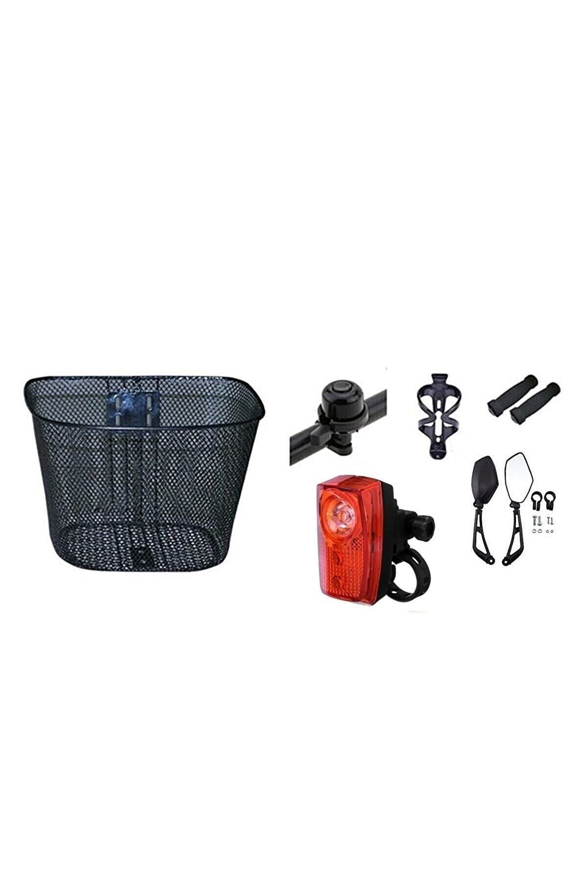 SerenityHaven Bisiklet Ön Sepet Ve Aksesuar Seti 6 Parça Ekonomik Paket - EGC-177