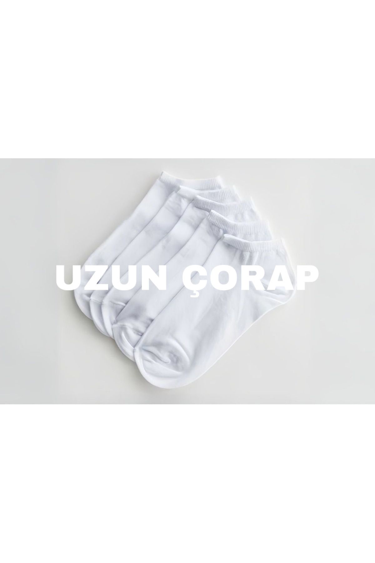 UZN SOCKS Dikişsiz 4 Çift Bambu Kısa Beyaz Patik Çorap - Terletmez ve Kaymaz Yapı