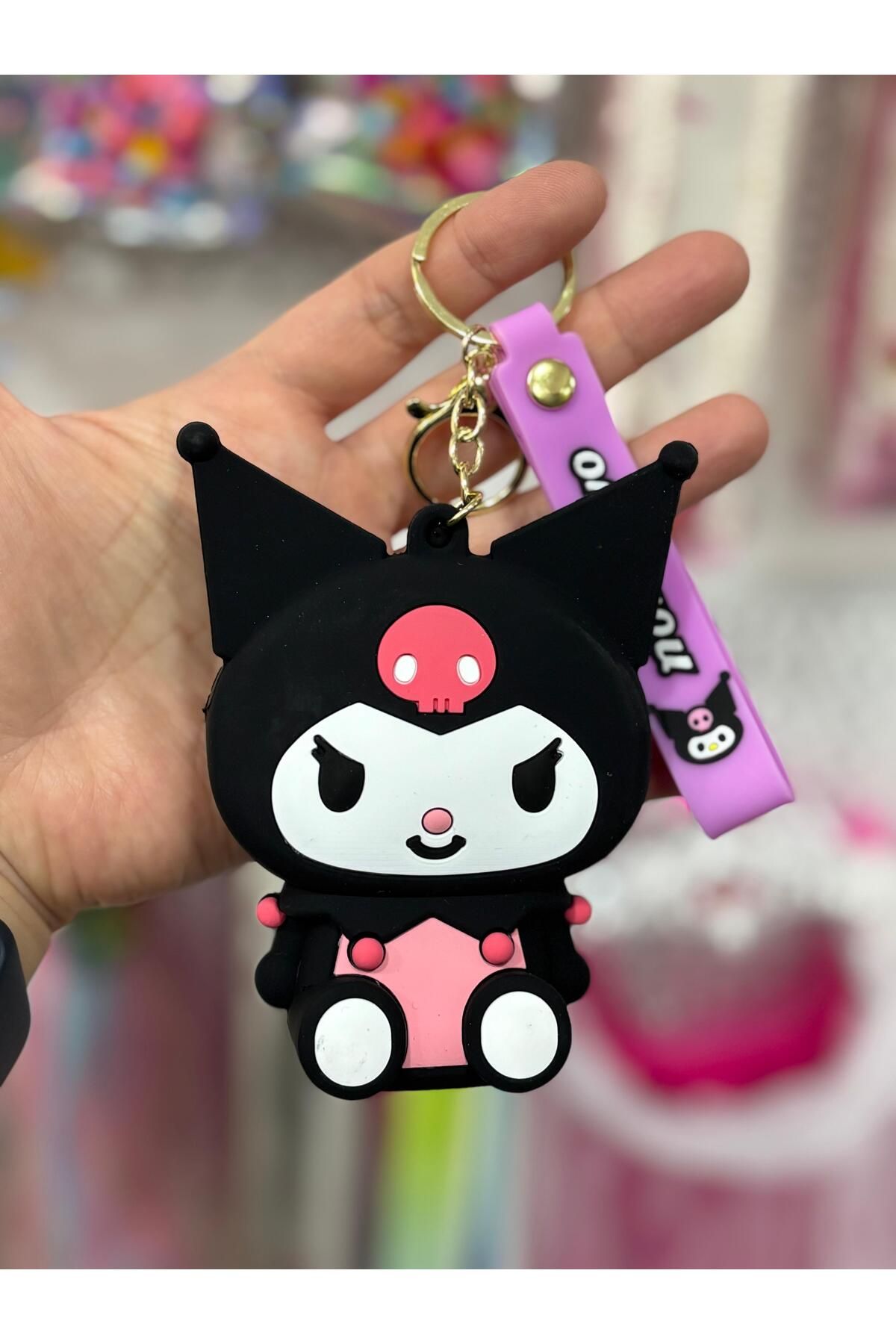 SANRIO KUROMI KIZ ÇOCUK SİLİKON CÜZDAN ANAHTARLIK