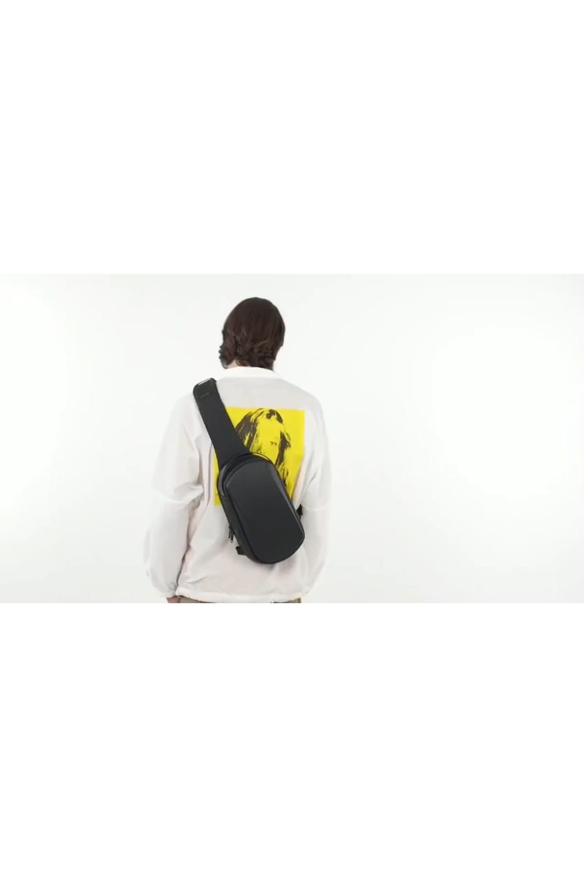 Newish Polo-Newish Polo Cross Shell Backpack - Body Bag with Single Back Strap USB and Headphone Output - Uziko 2406 2