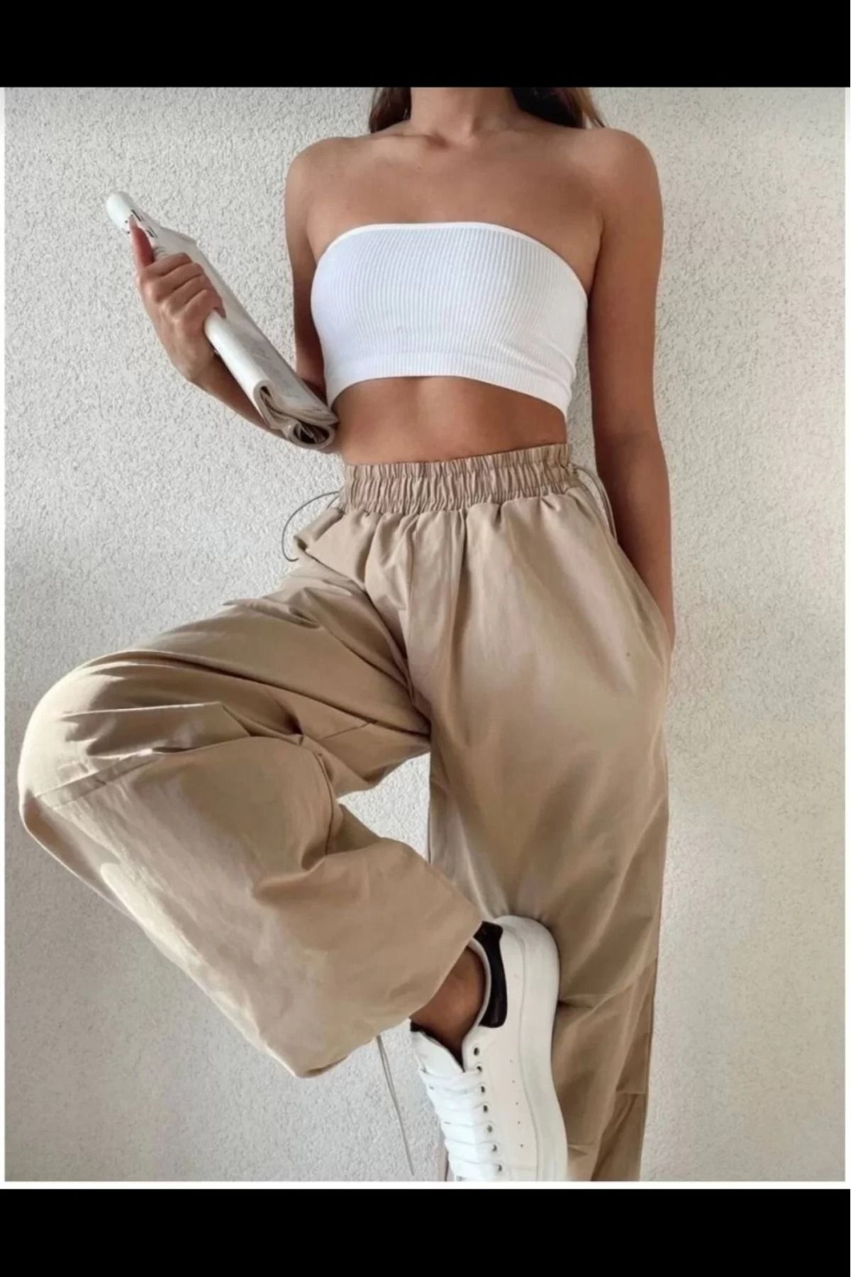 cakır and moniva Kadın Cepli Paraşut Pantalon