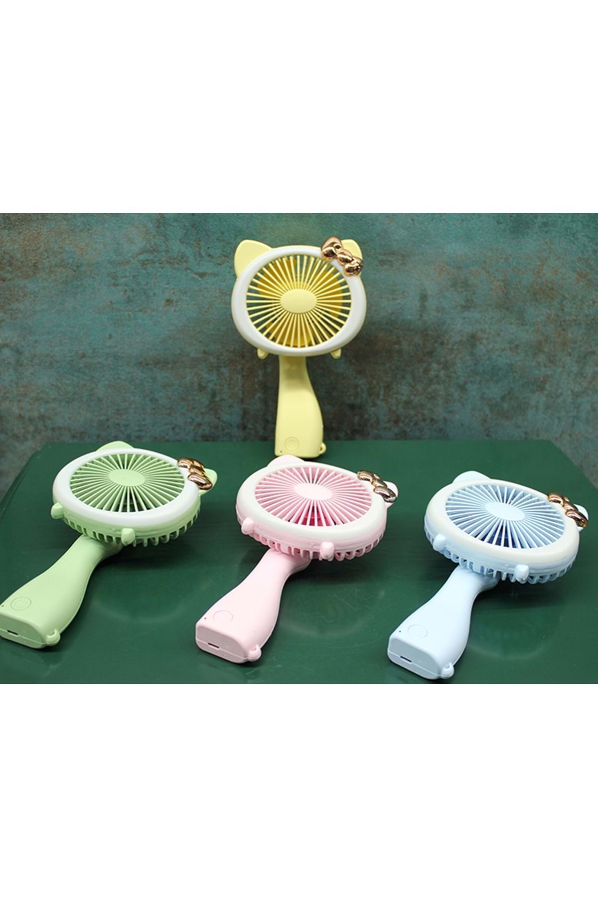 Store Kurdele Tasarım Şarjlı El Fanı – 3 Kademeli | Taşınabilir, USB Şarjlı, Sessiz Mini Vantilatör