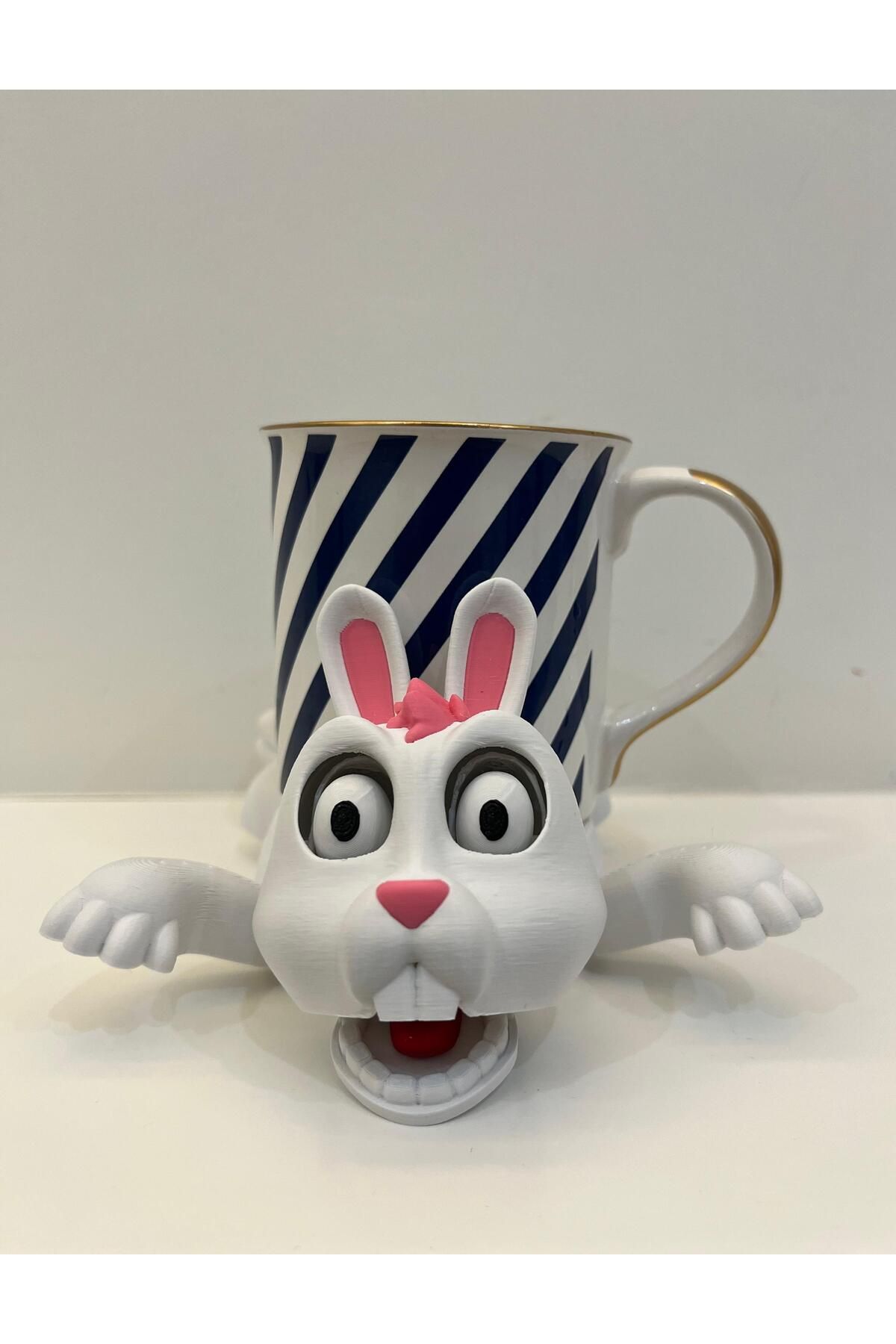 ESL Decor Sevimli Tavşan Figürlü Bardak Tutucu – Dekoratif Bardak Altlığı 🐰