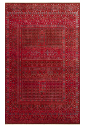 Neşem Halı Boutique Pietra PTA 17 Red Sıcak Renk Tonlarını Etnik Desenler ile...