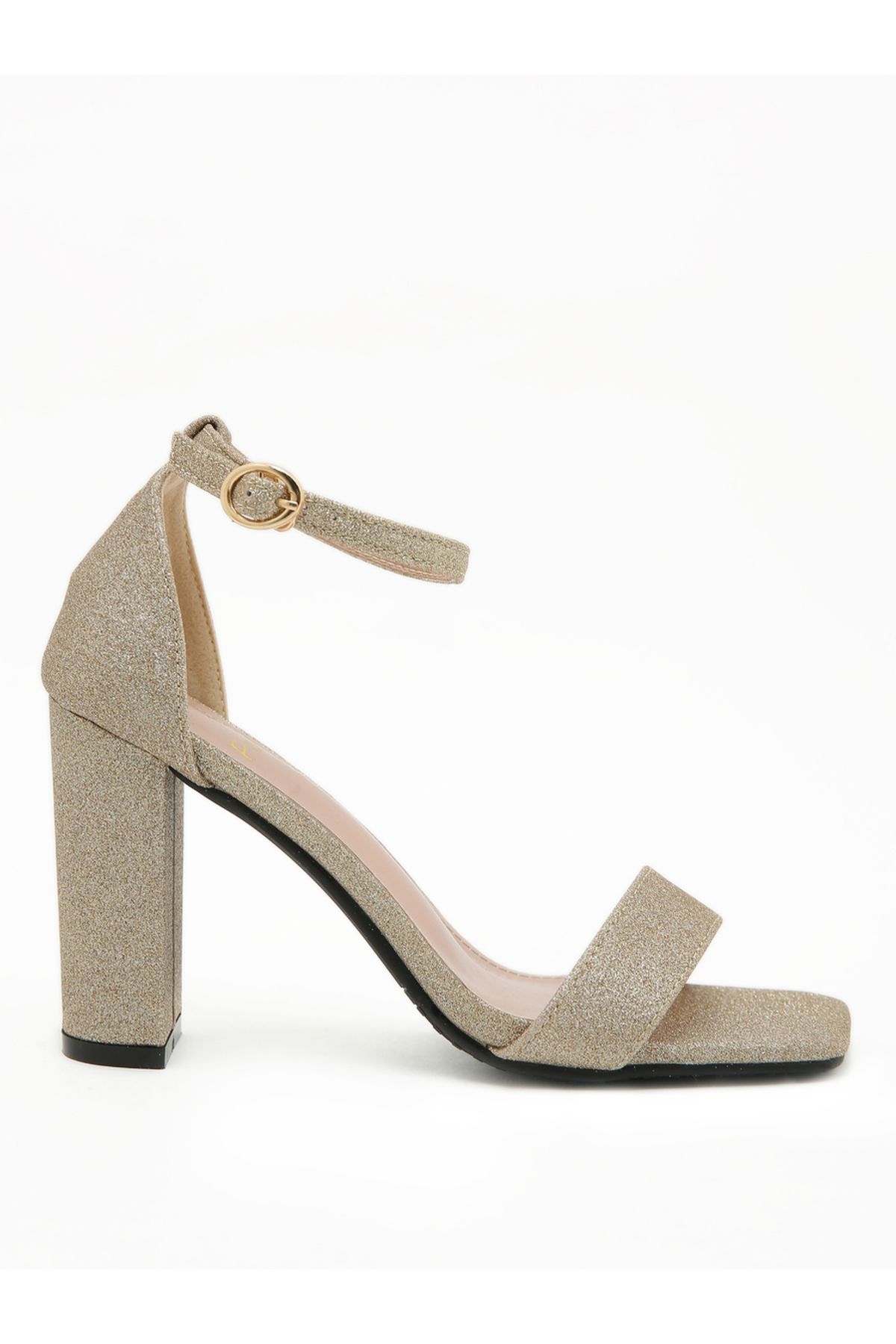 Sneak-a-Peek By Styli-Embellished Open Toe Block Heel Sandals 5