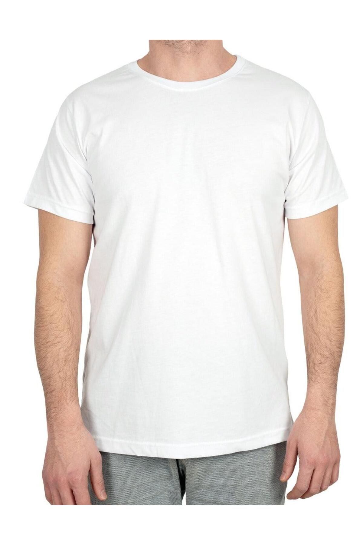 ÖMÜR Erkek %100 Organik Pamuklu Kalın Dokulu Regular Fit Bisiklet Yakalı T-shirt