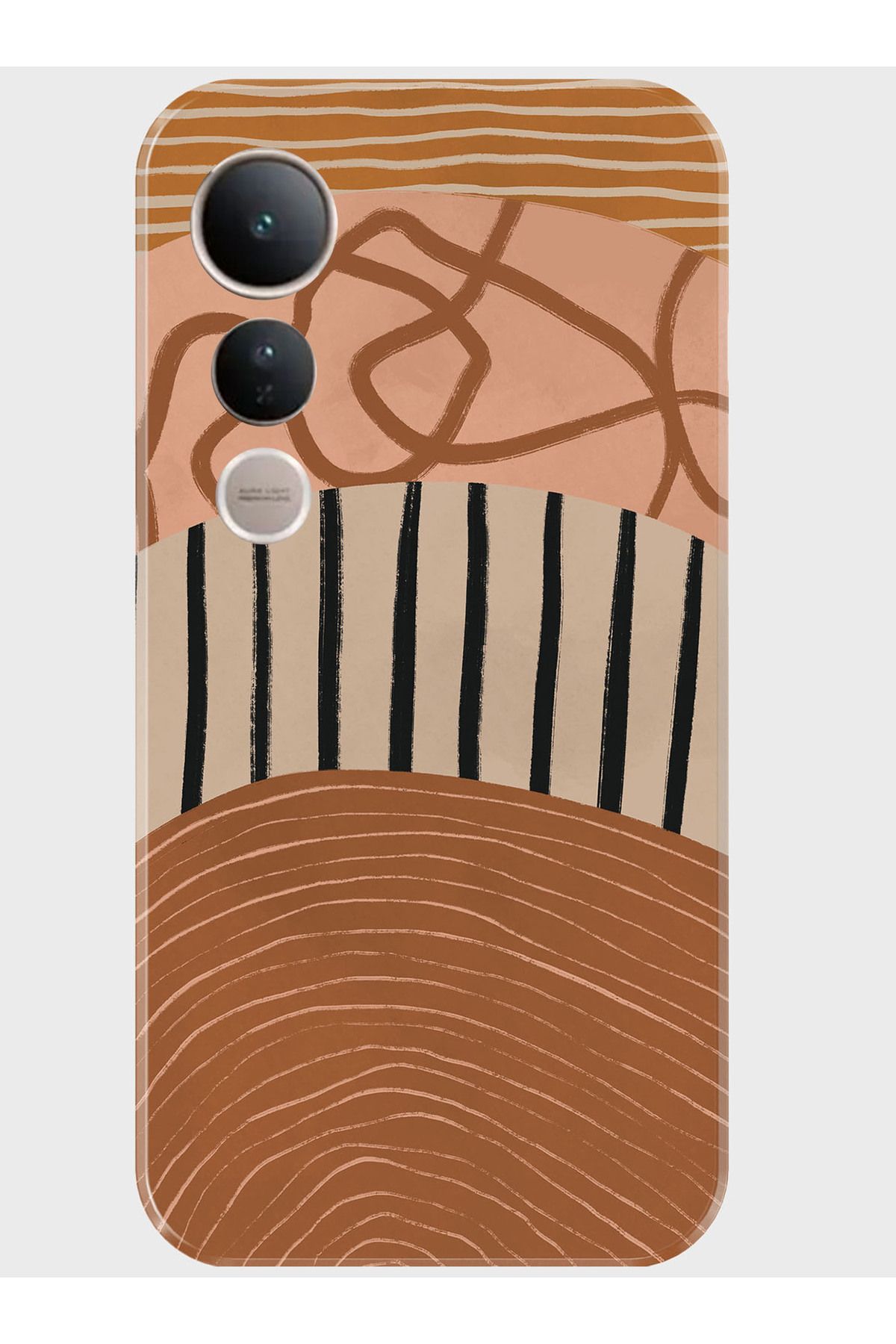 Activist Vivo V50 Lite Kılıf Kamera Korumalı Baskılı Silikon Kapak - bronze