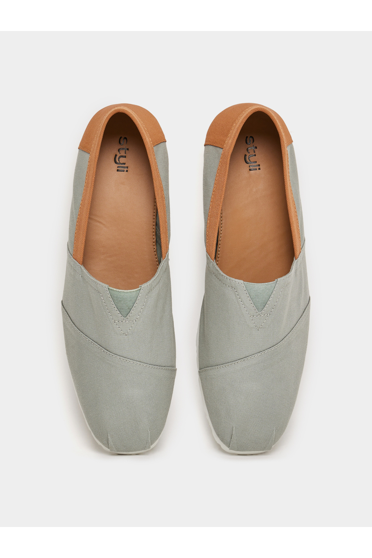 Styli-Contrast Trim Canvas Espadrille 6