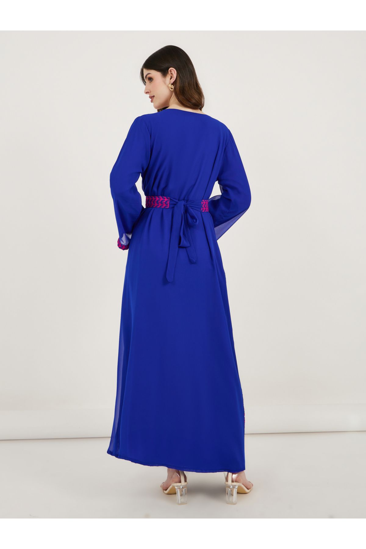 Maxim Creation By Styli-Georgette Kaftan with Cross-Stitch Threadwork 6