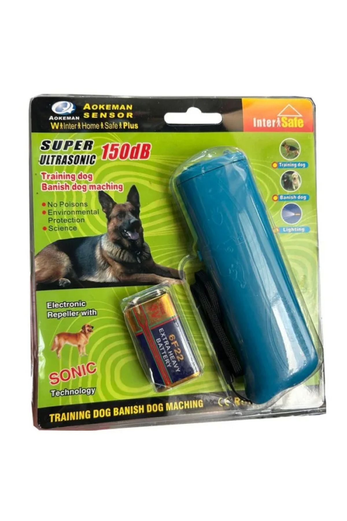 YNT İthalat Uzun Menzilli Köpek Uzaklaştırıcı Savunma Ve Eğitici Ses Cihazı 150 Db