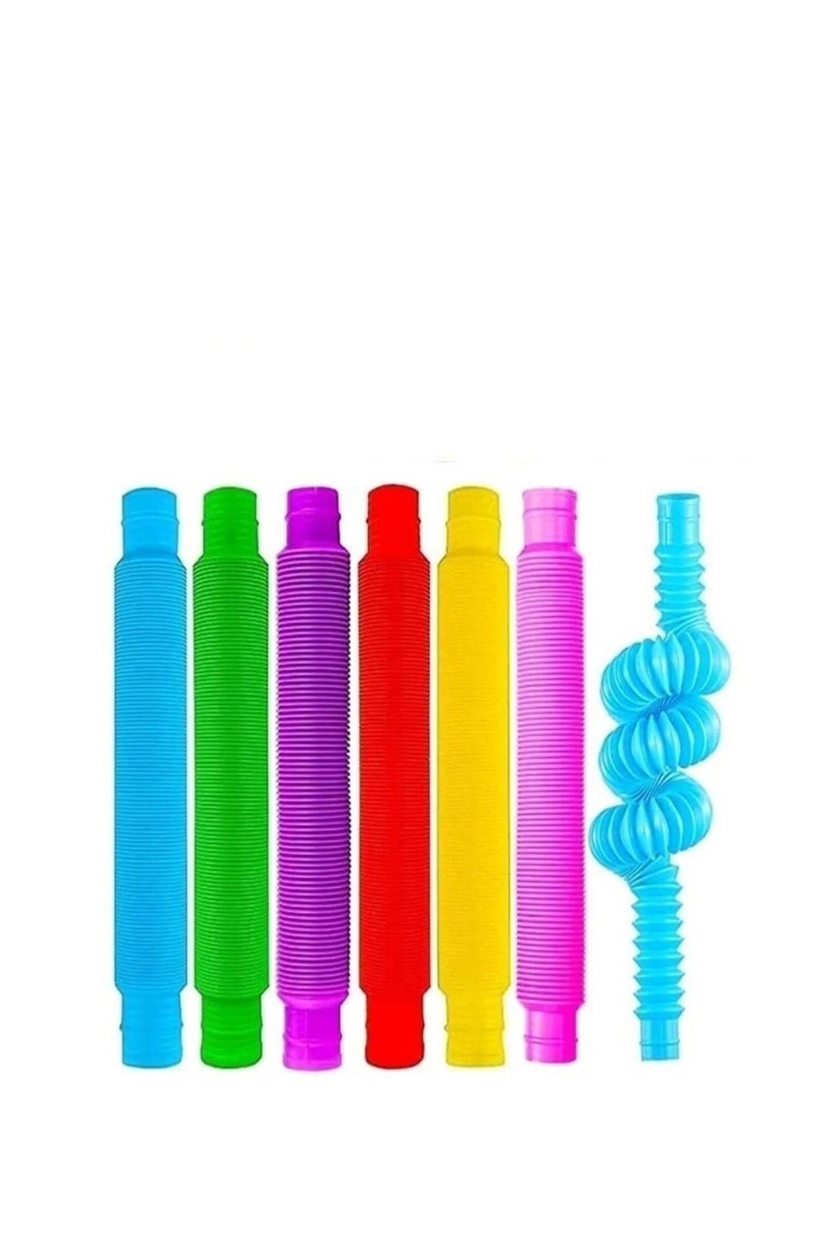 alpmodel Uzayan Boru Renkli Oyuncak Hortum Pop Tubes Stres Giderici Popit Fidget Oyun 2 Adet