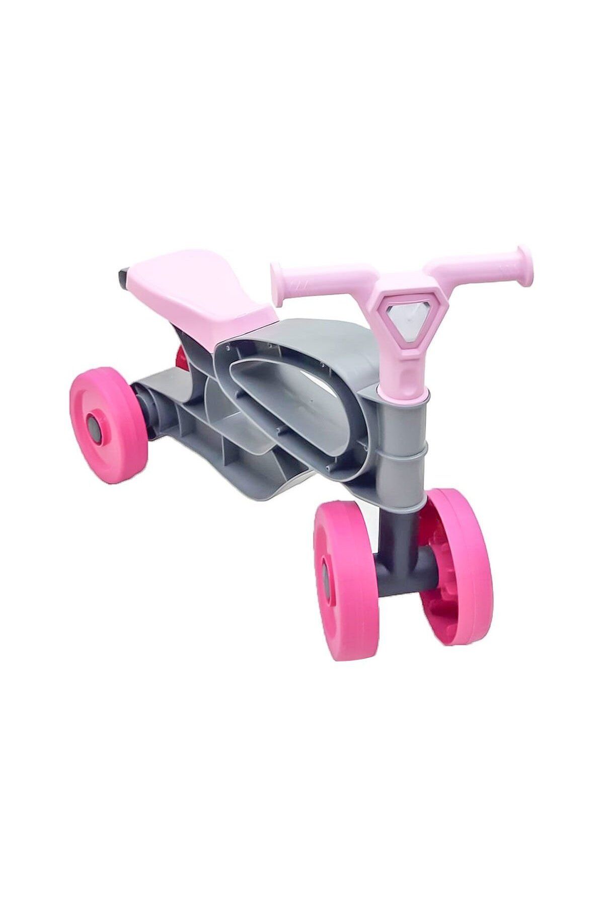 Muhcu Home Kız Çocukları İçin Pembe Renk 4 Tekerlekli İlk Eğitici Bisikletim