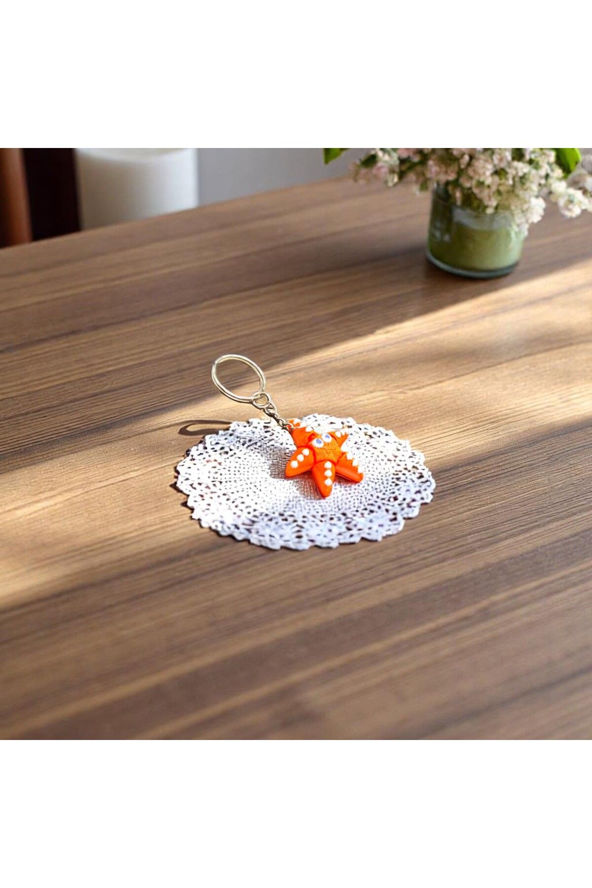 krh 3d print Sevimli Turuncu Denizyıldızı Anahtarlık