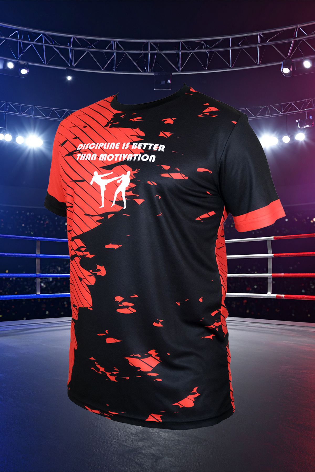 Vigor Boks, Kickboks, MMA, Fitness Antrenman Forması - Nefes Alan Delikli Sporcu Tişörtü