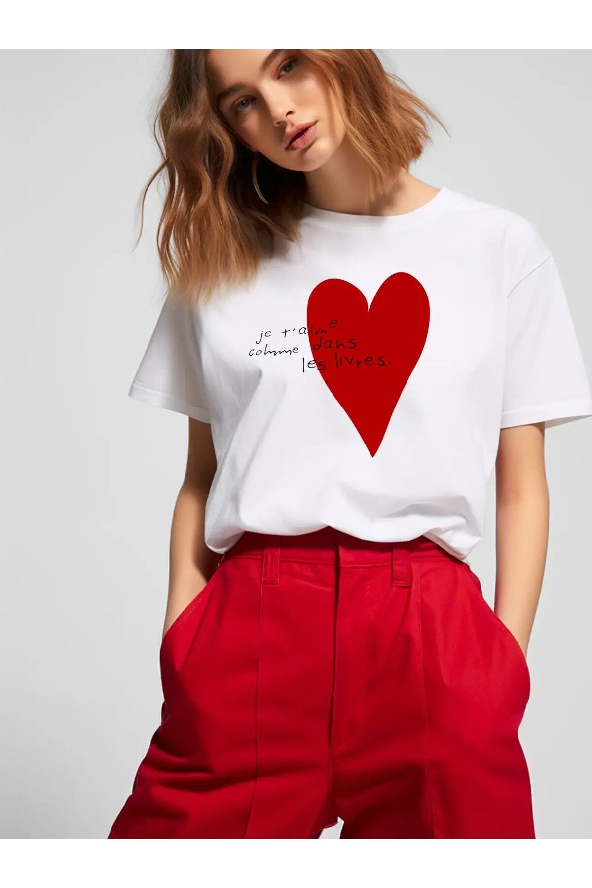 LEIVOR je t'aime Baskılı Kadın T-shirt