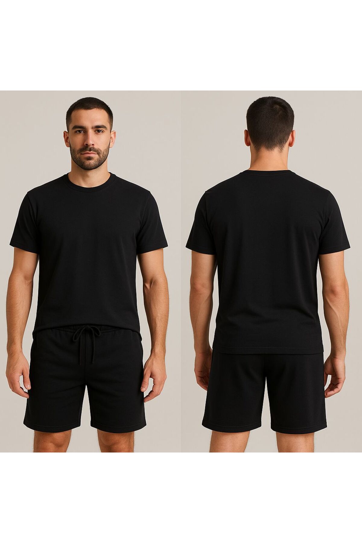ÖMÜR Erkek %100 Organik Pamuklu Kalın Dokulu Regular Fit Bisiklet Yakalı T-shirt