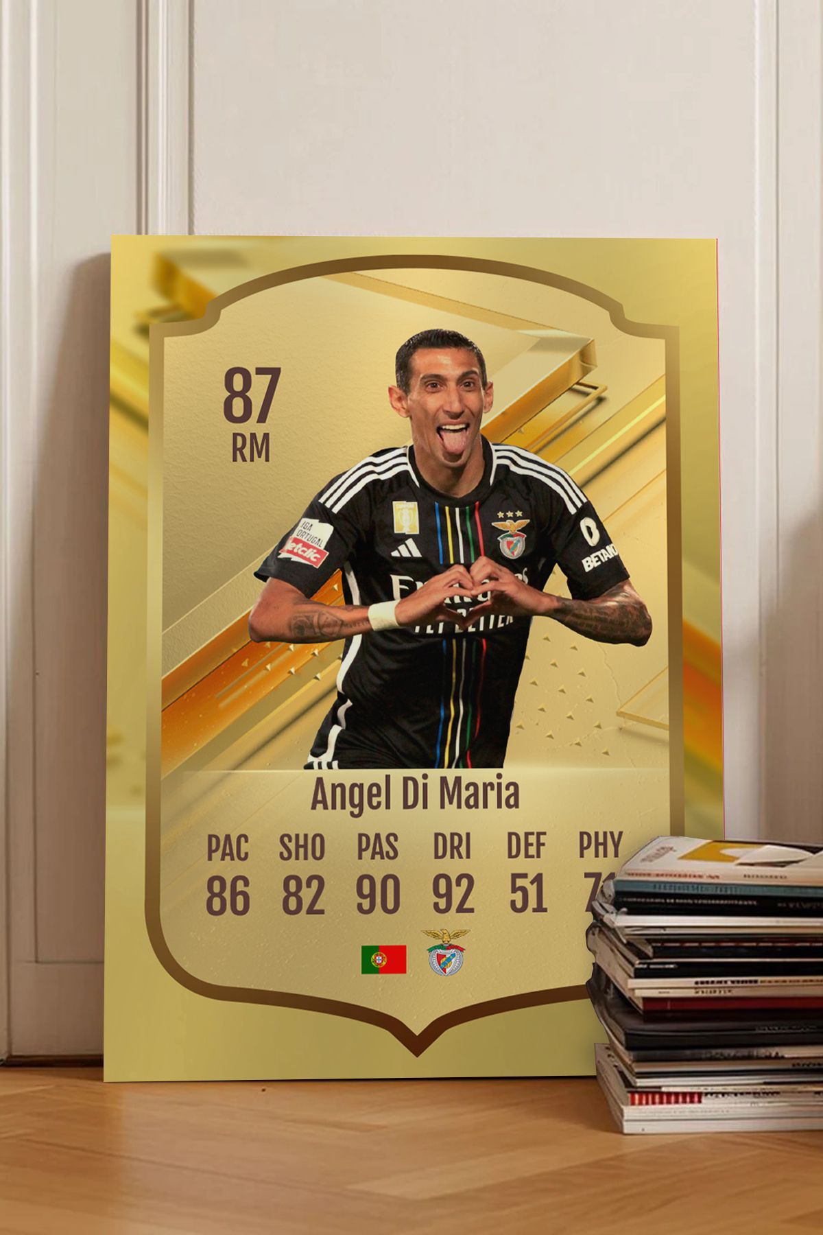 Pi Dekorasyon Futbolcu Fut Card mdf tablo serisi seti