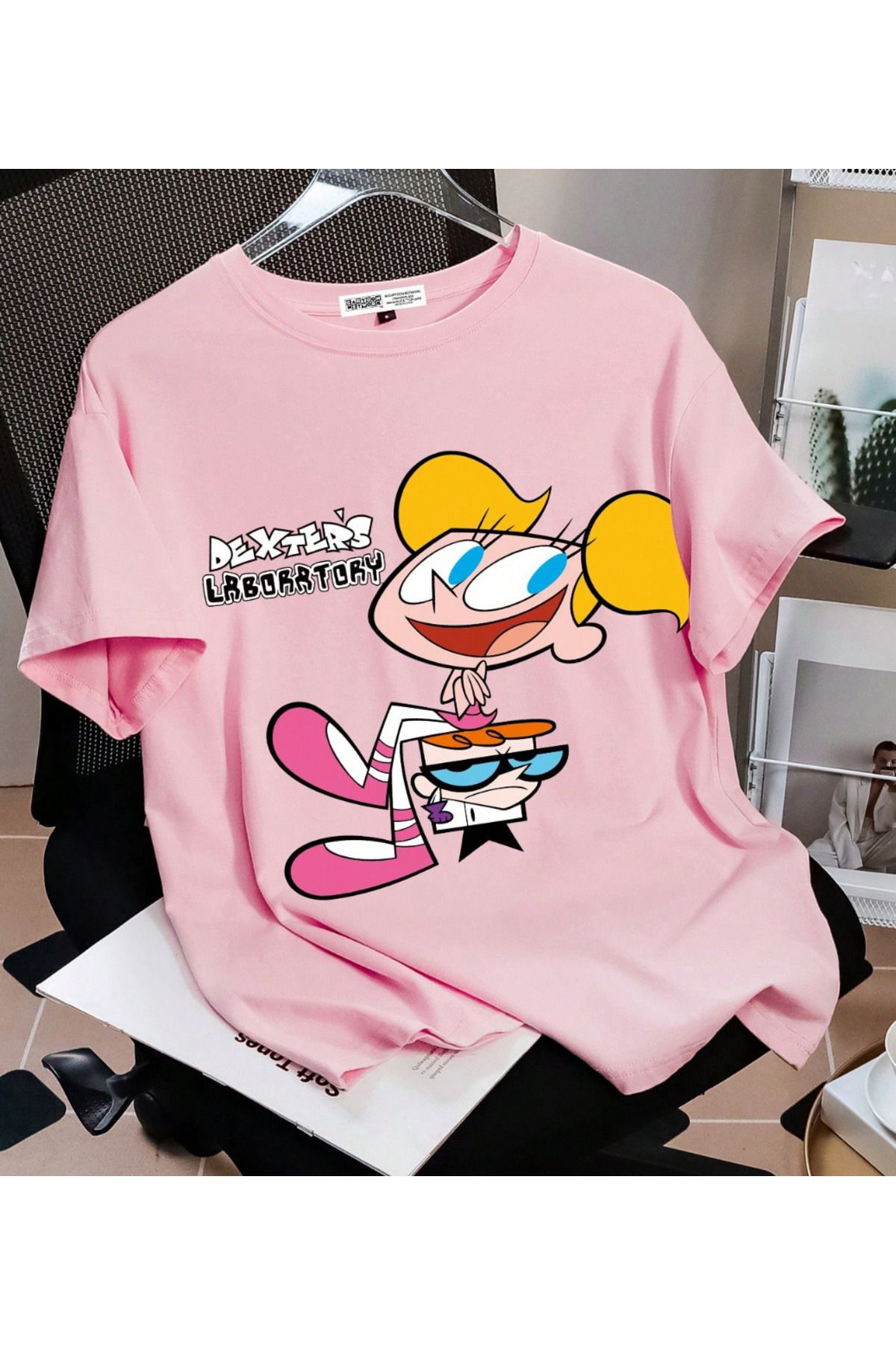 COHERENT KOPYA - Unisex Erkek/Kadın Dexters Özel Baskılı Oversize Pamuklu T-Shirt Tişört