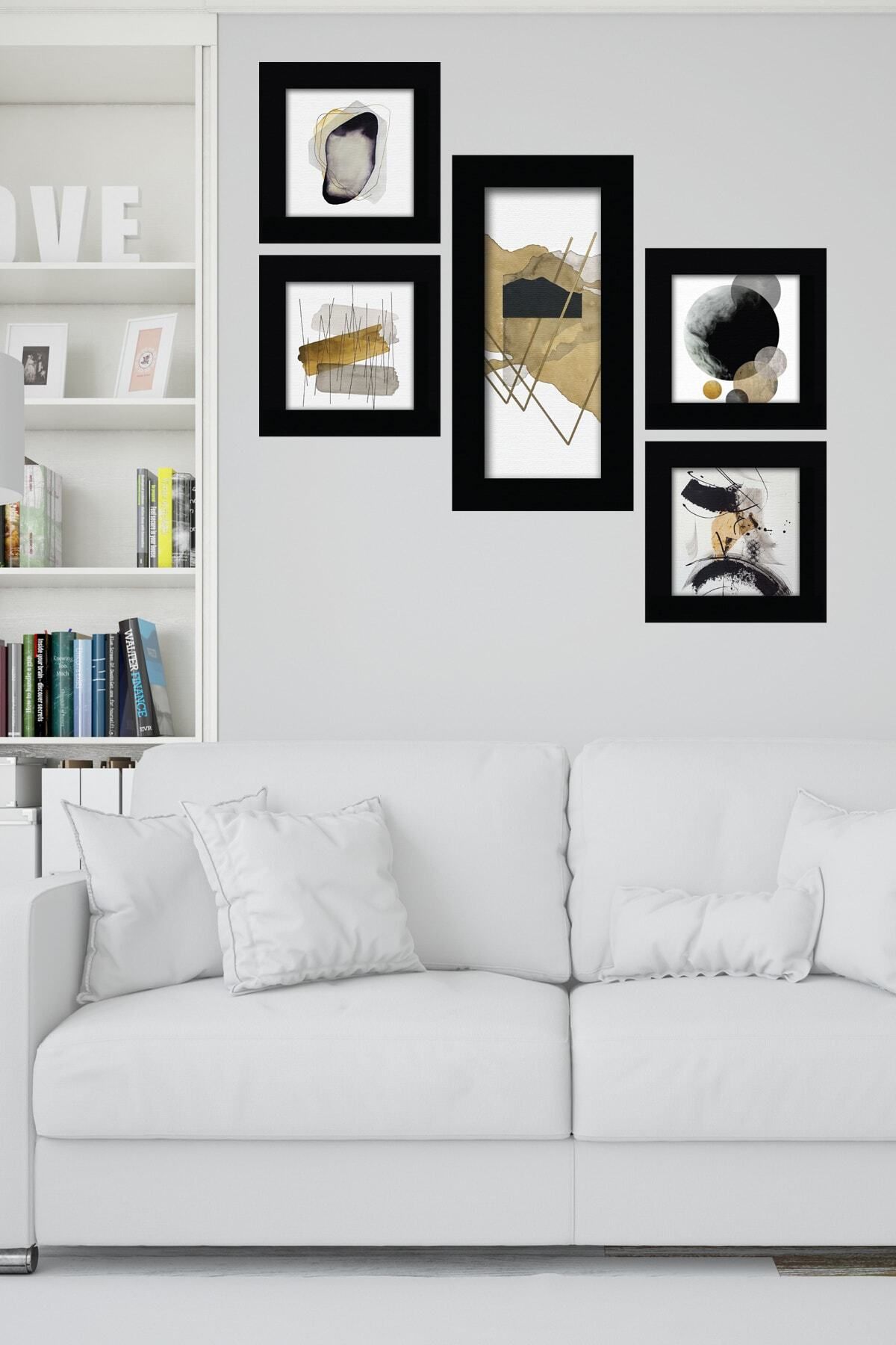 Pi Dekorasyon Collage Style 5 Parçalı Mdf Tablo Atf234