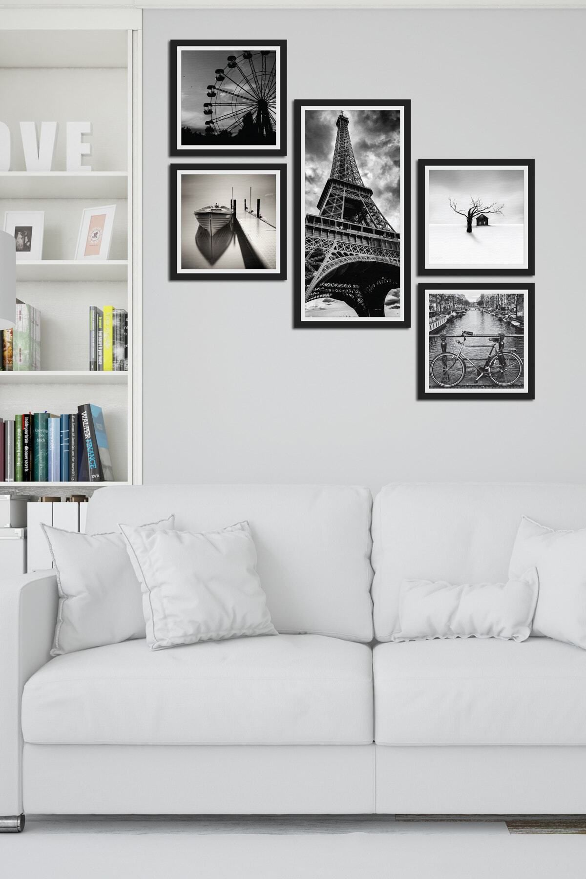 Pi Dekorasyon Collage Style 5 Parçalı Mdf Tablo Atf205