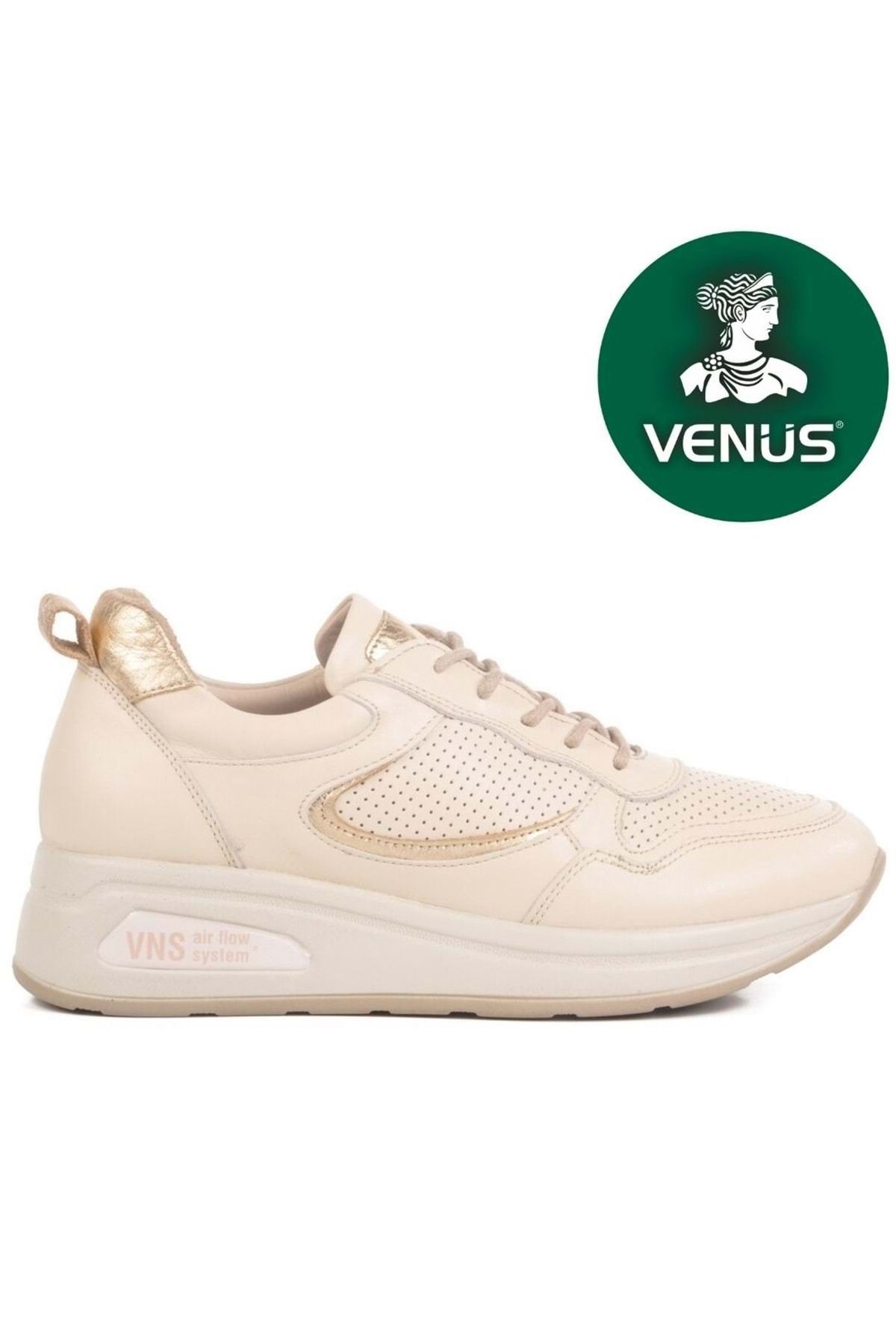 Kids Club Shoes Venüs Jura Hakiki Deri Ortopedik Oxford Kadın Aır-Flow Taban Klasik Ayakkabı BEJ