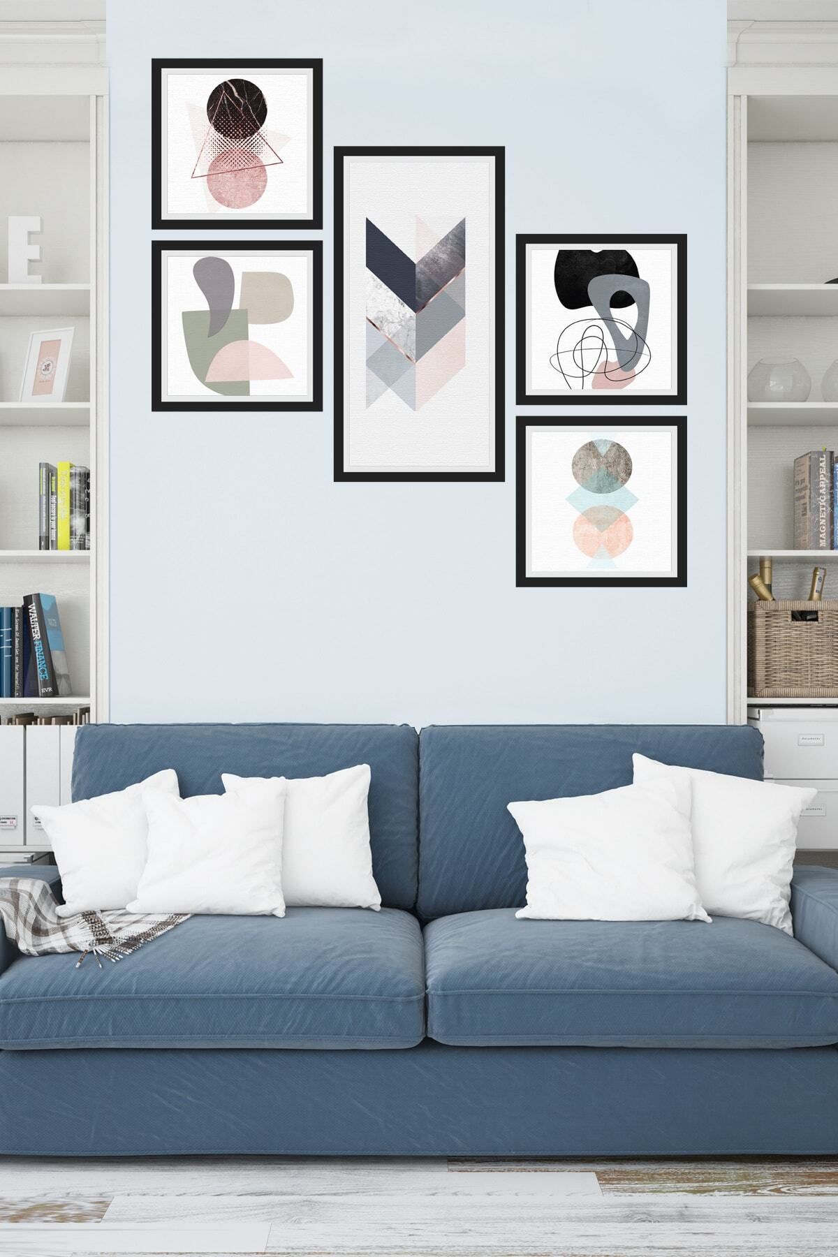 Pi Dekorasyon Collage Style 5 Parçalı Mdf Tablo Atf271