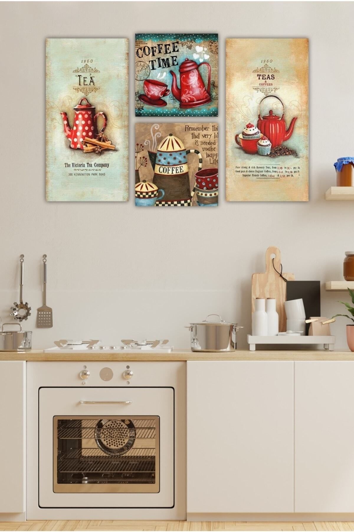 Pi Dekorasyon Euro Style 4 Parçalı MDF Tablo ANU134