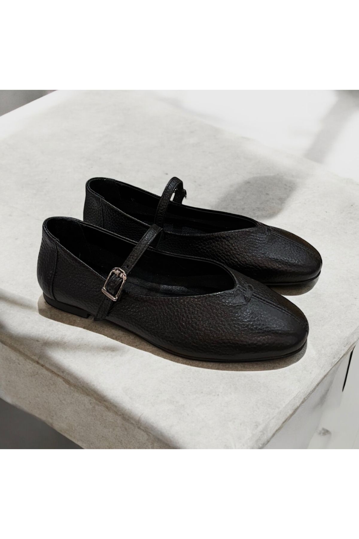 runa shoes hakiki deri küt burun babet