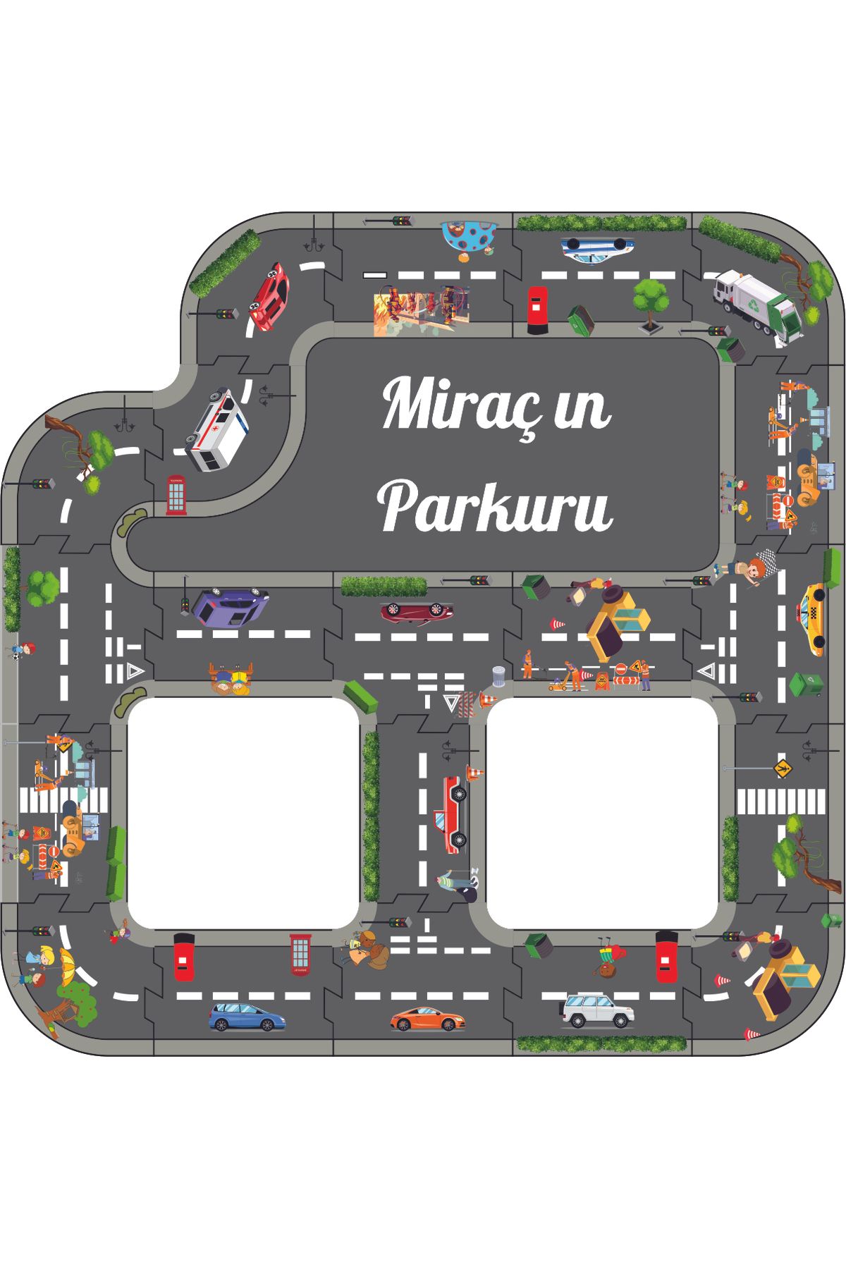 wudie İsme Özel Oyuncak Araç Parkuru eğitici Ve Eğlenceli Yol Yapım Ahşap Oyuncak - Otoban Puzzle