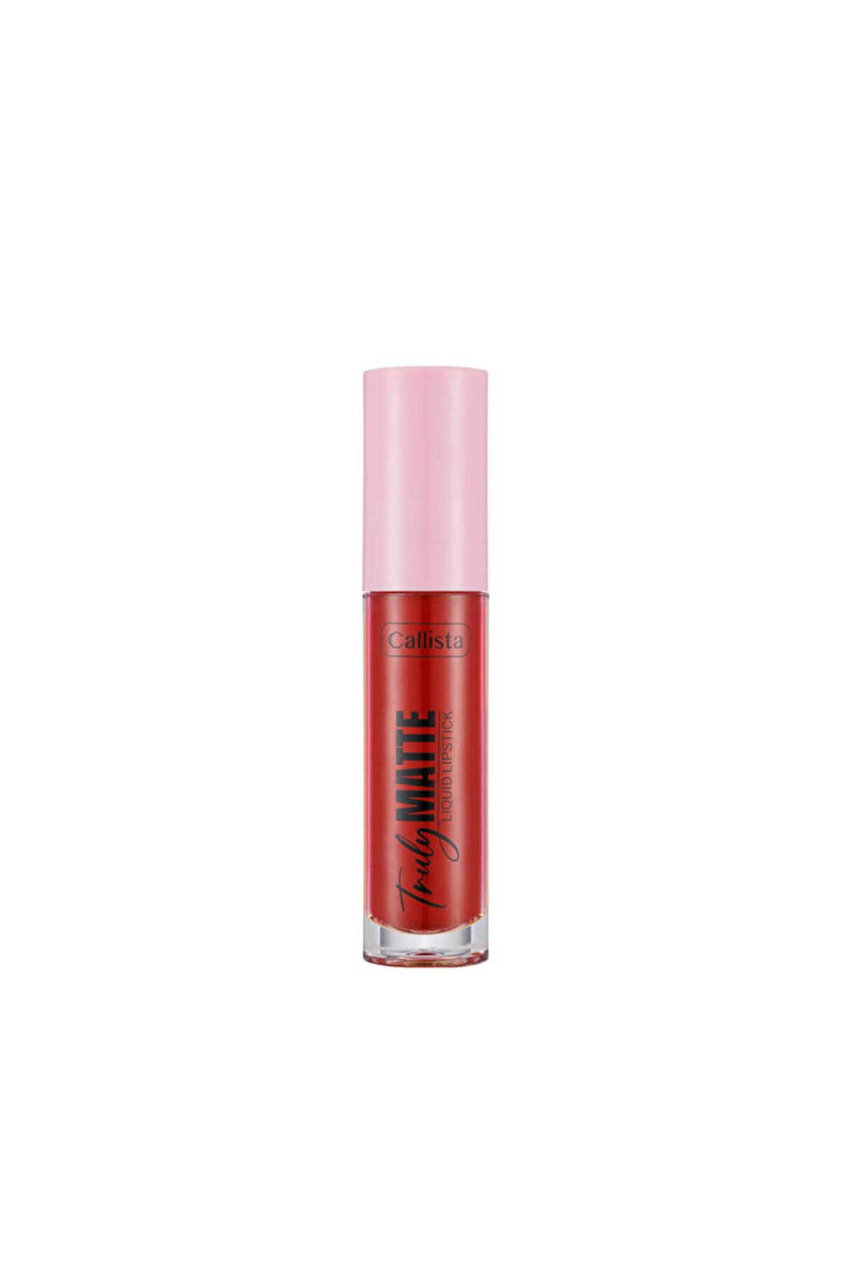 Callista Truly Matte Liquid Lipstick Mat Likit Ruj - 408 Red Alert Kırmızı - 1 Adet