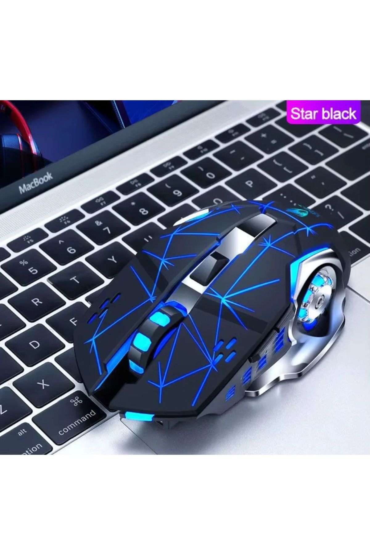 ABYZ-Q13 Wireless Mouse silent multi-device RGB DPI 1600 ergonomic ideal for gaming and office use Black 4
