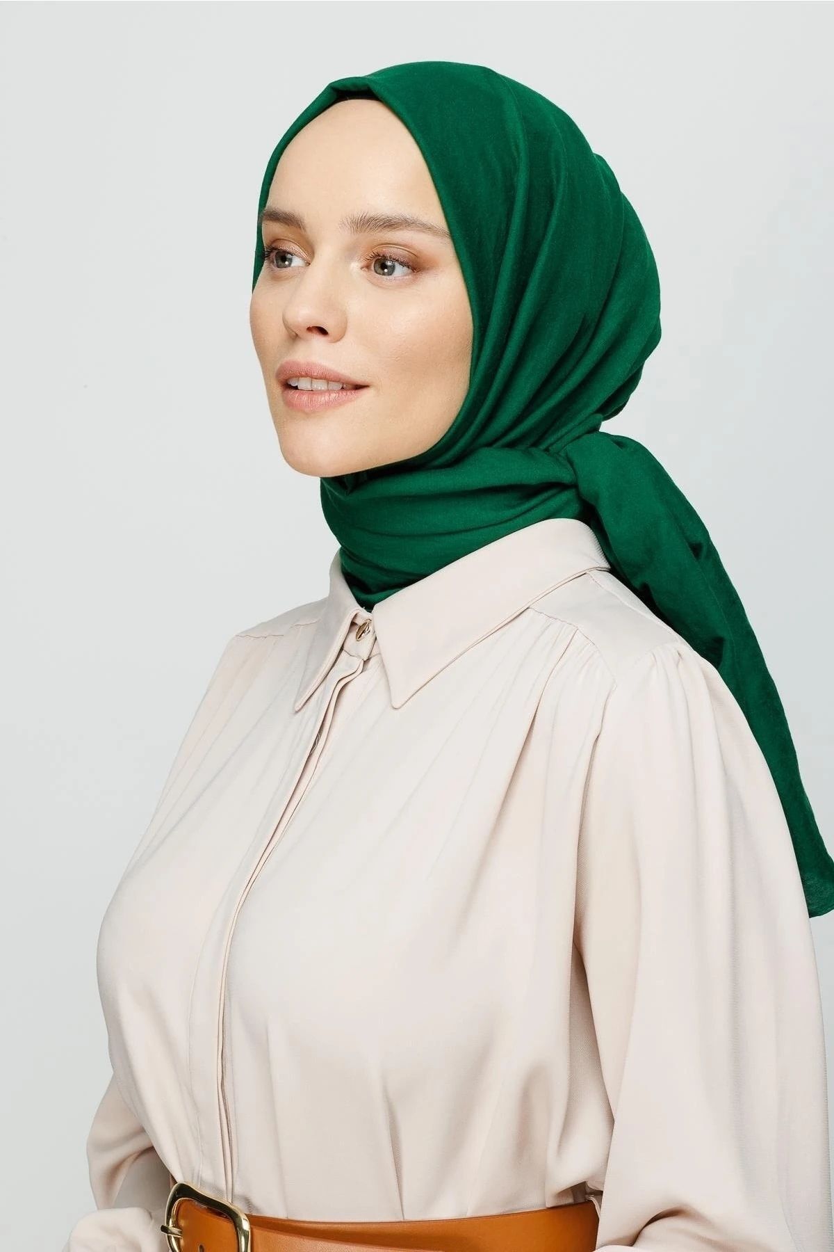 MENESSA Pamuk Soft Şal Zümrüt Yeşili