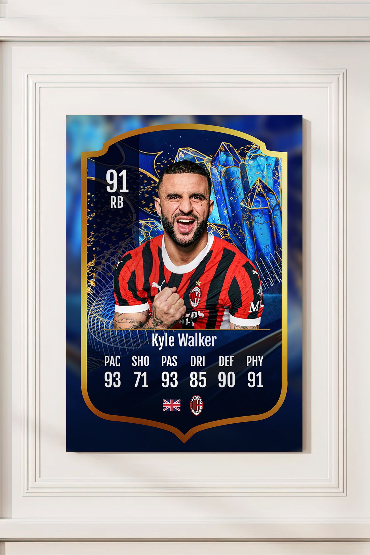 Pi Dekorasyon Futbolcu Fut Card mdf tablo serisi seti