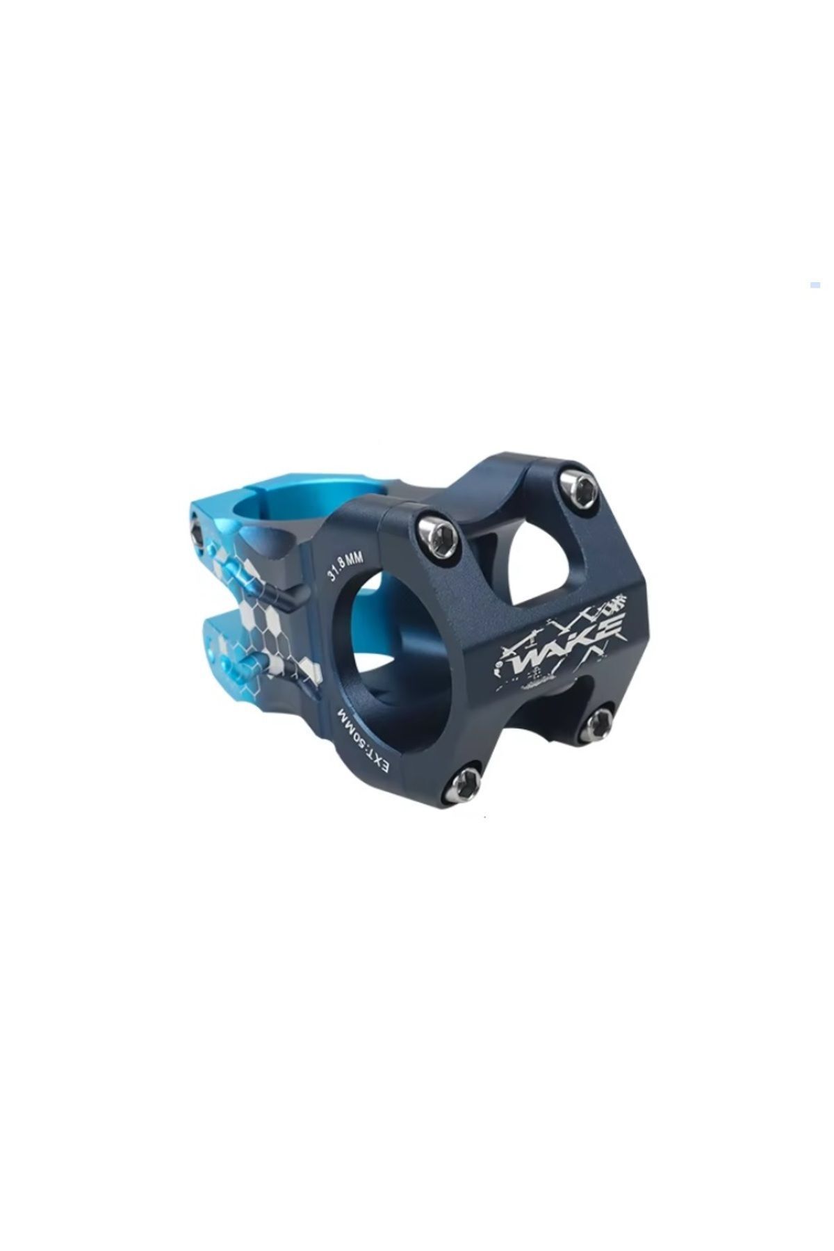 SerenityHaven Alüminyum Siyah / Mavi 31.8 50mm Kısa Gidon Boğazı