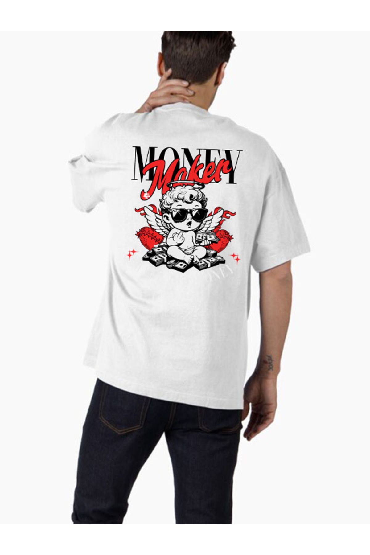 COMVİCHO Unisex streetwear71 Tasarım Baskılı Oversize T-Shirt