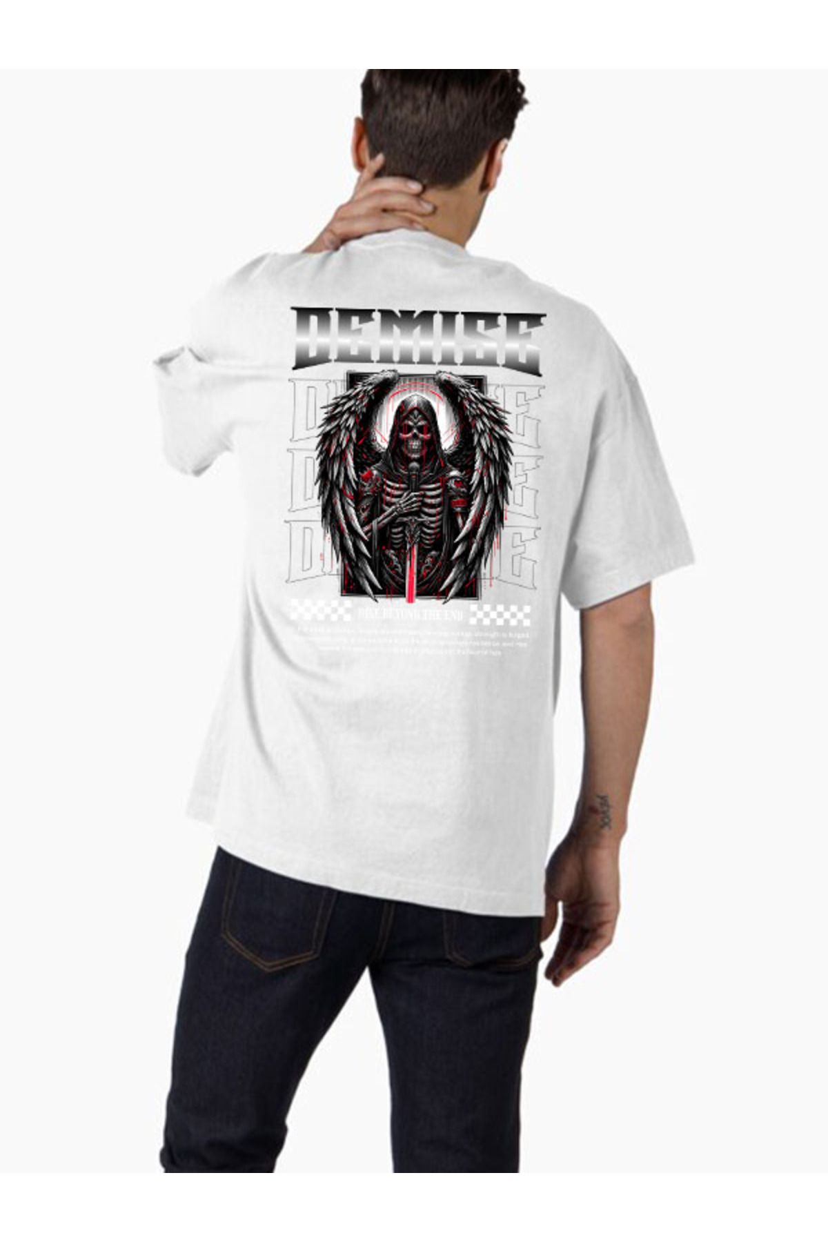 COMVİCHO Unisex streetwear144 Tasarım Baskılı Oversize T-Shirt