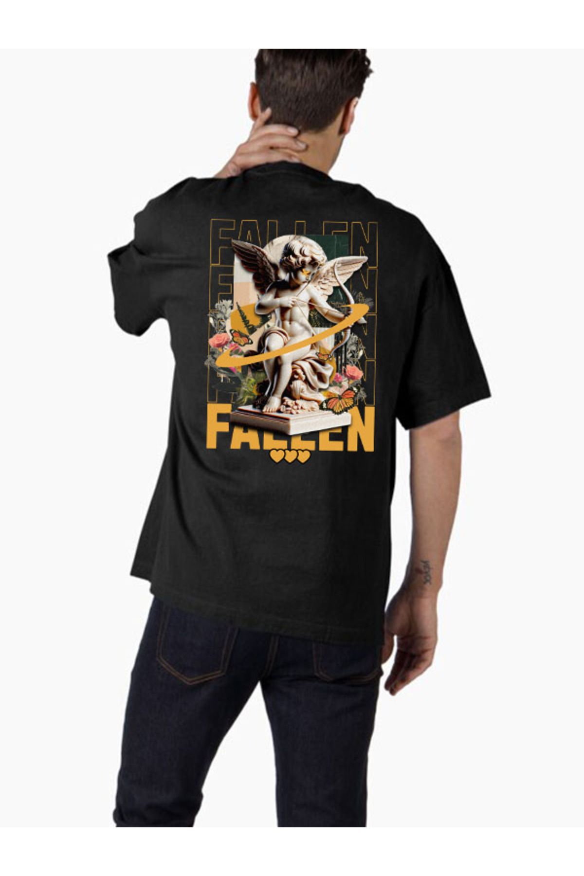 COMVİCHO Unisex streetwear53 Tasarım Baskılı Oversize T-Shirt